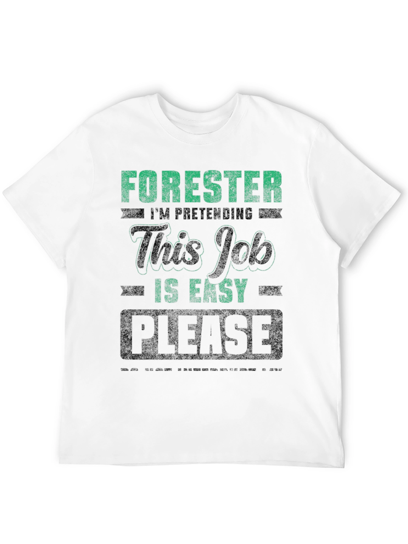 Forester Pretending Job is Easy Mens Black T-Shirt