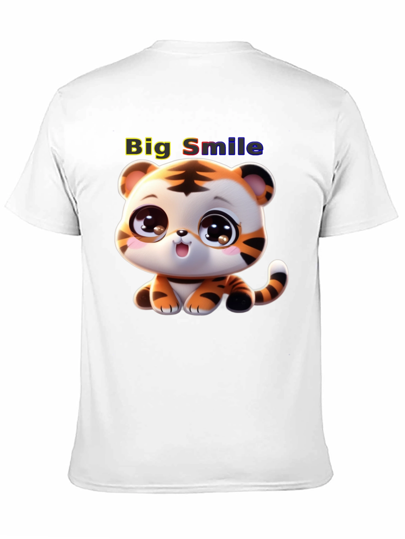 Cute Tiger Cub T-Shirt - Big Smile Design