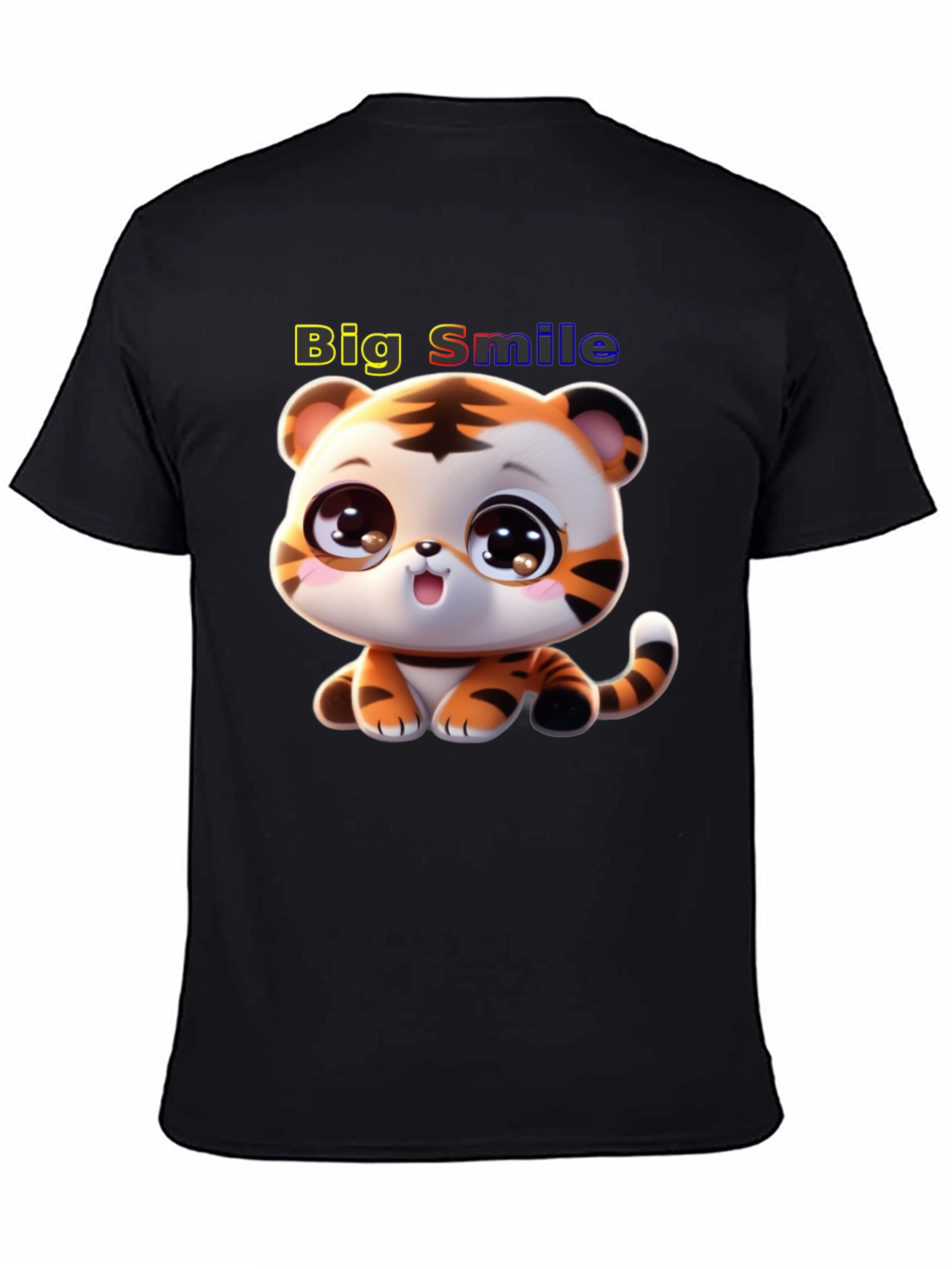 Cute Tiger Cub T-Shirt - Big Smile Design