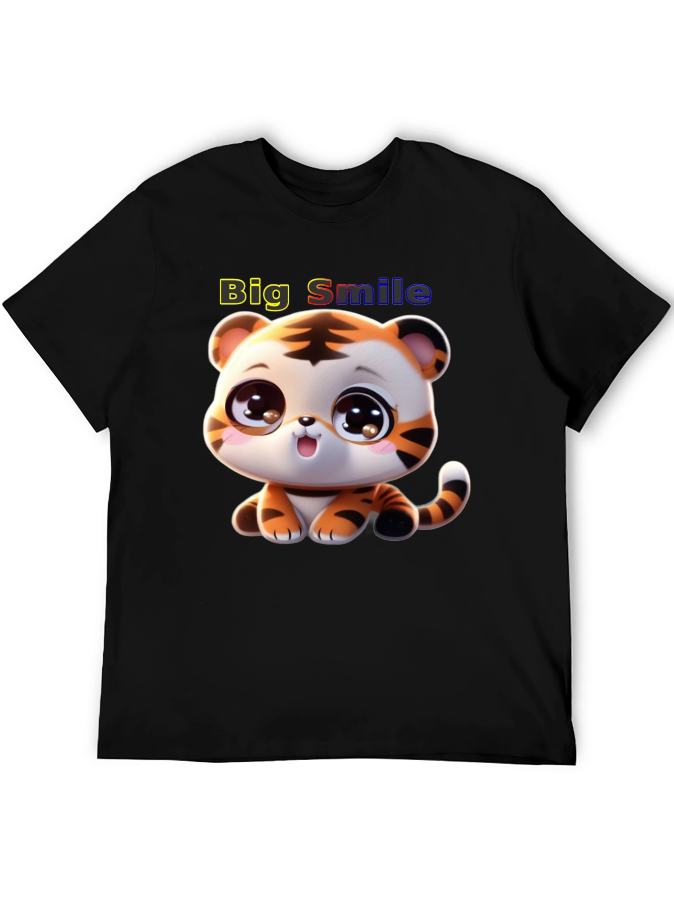 Cute Tiger Cub T-Shirt - Big Smile Design