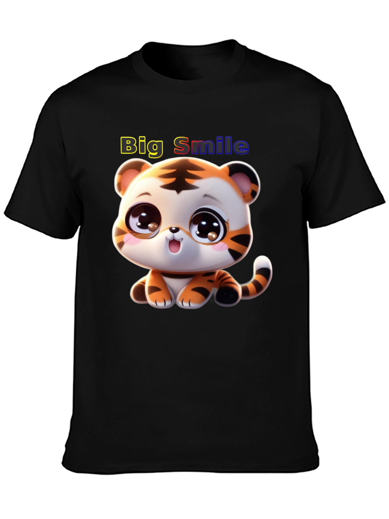 Cute Tiger Cub T-Shirt - Big Smile Design