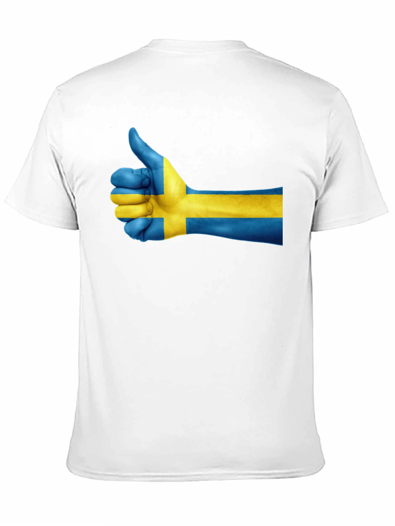 Sweden Flag Thumbs Up Graphic Tee - Black
