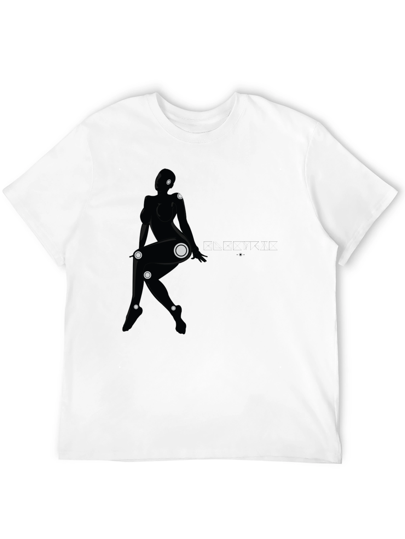 Abstract Woman Graphic Black T-Shirt