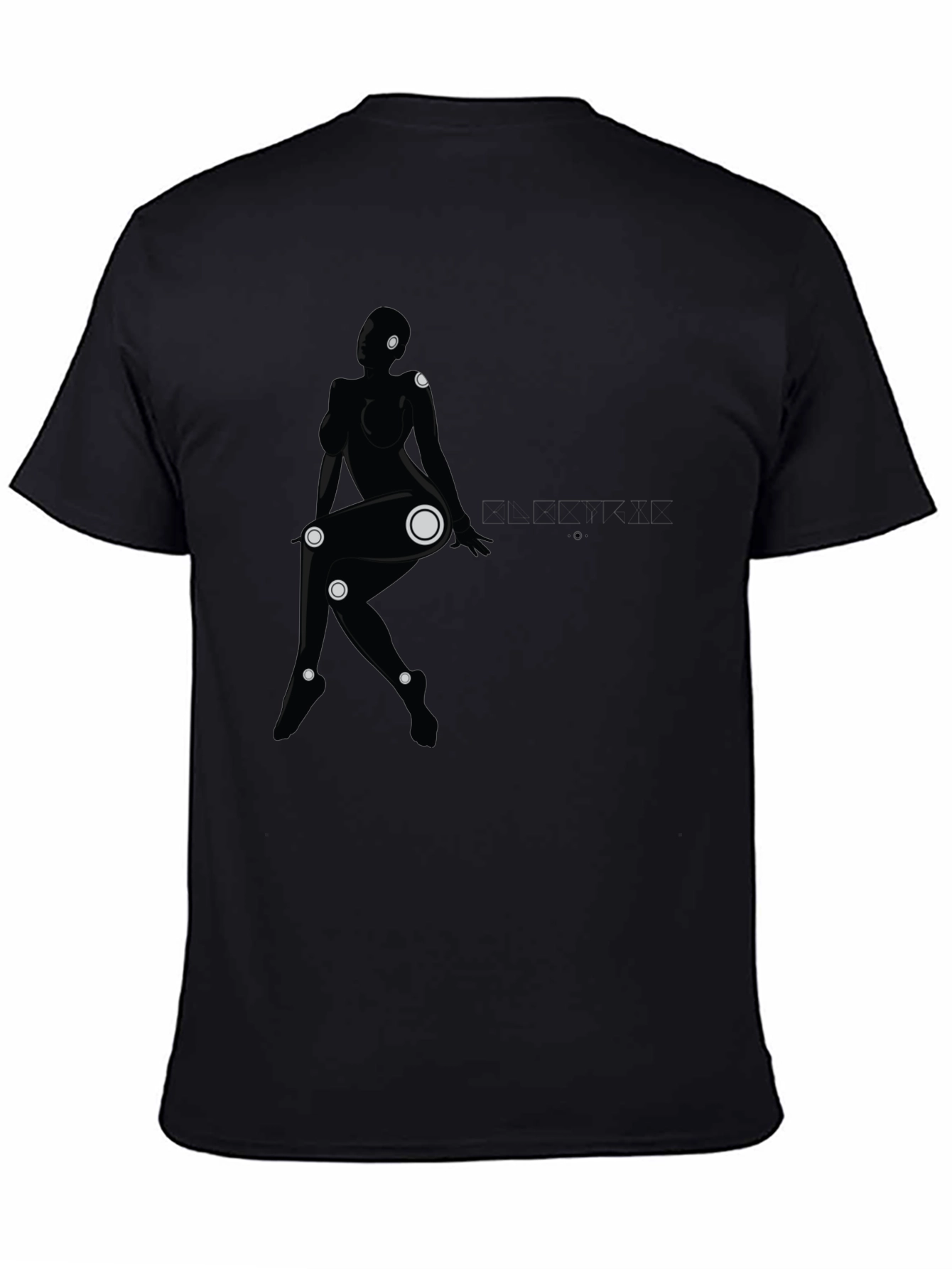 Abstract Woman Graphic Black T-Shirt