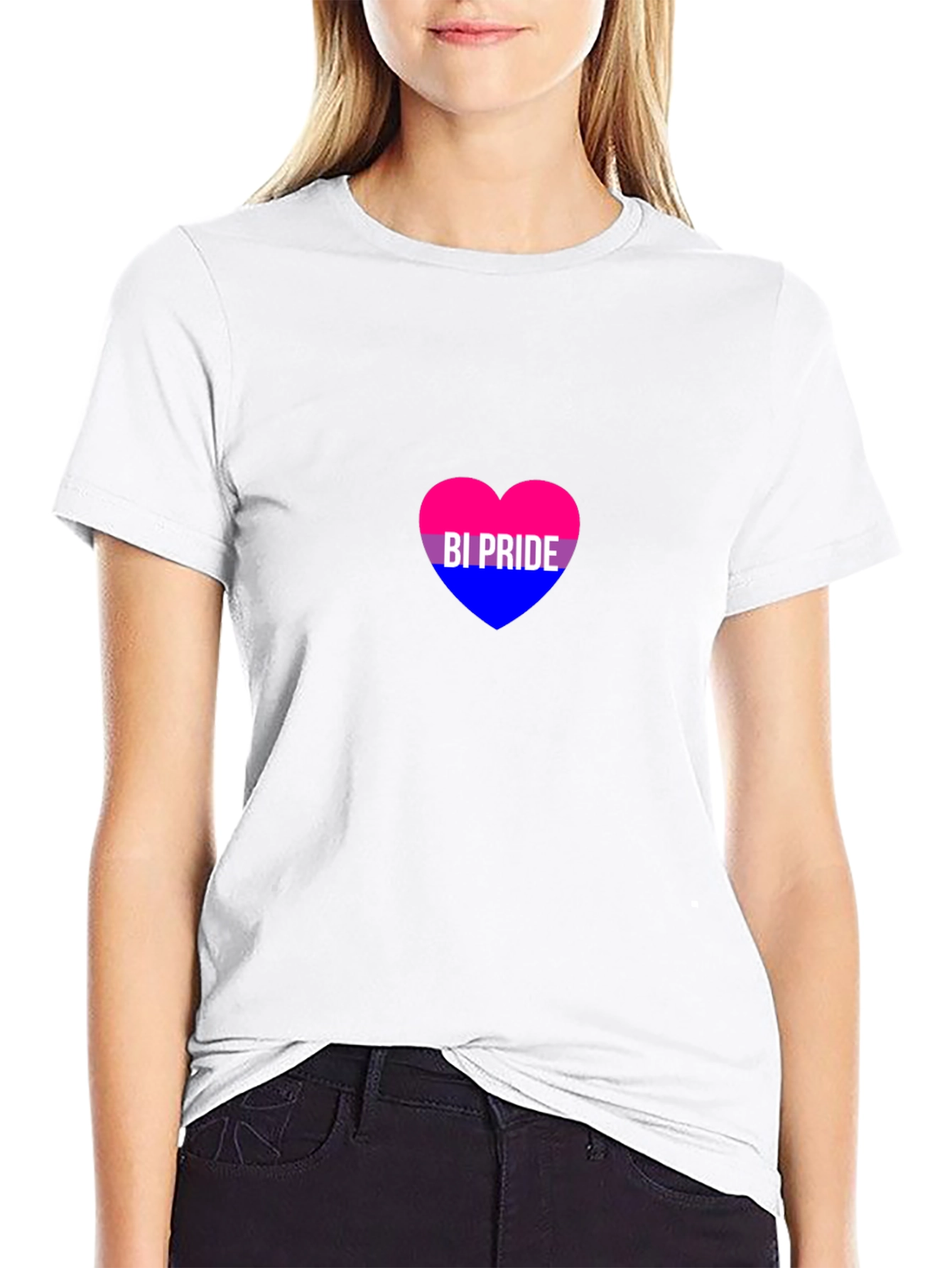 Bi Pride Heart Graphic T-Shirt - Unisex
