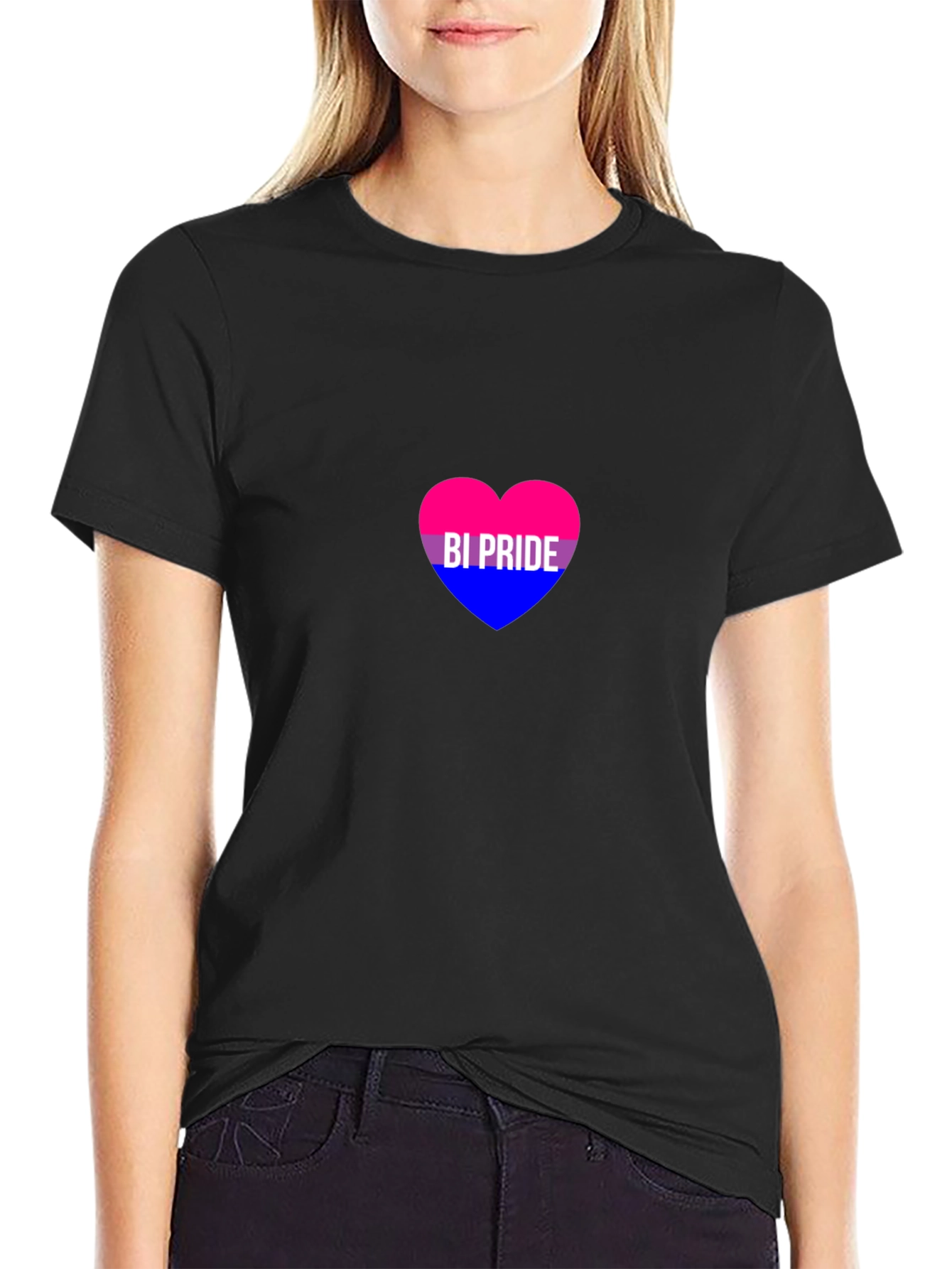 Bi Pride Heart Graphic T-Shirt - Unisex