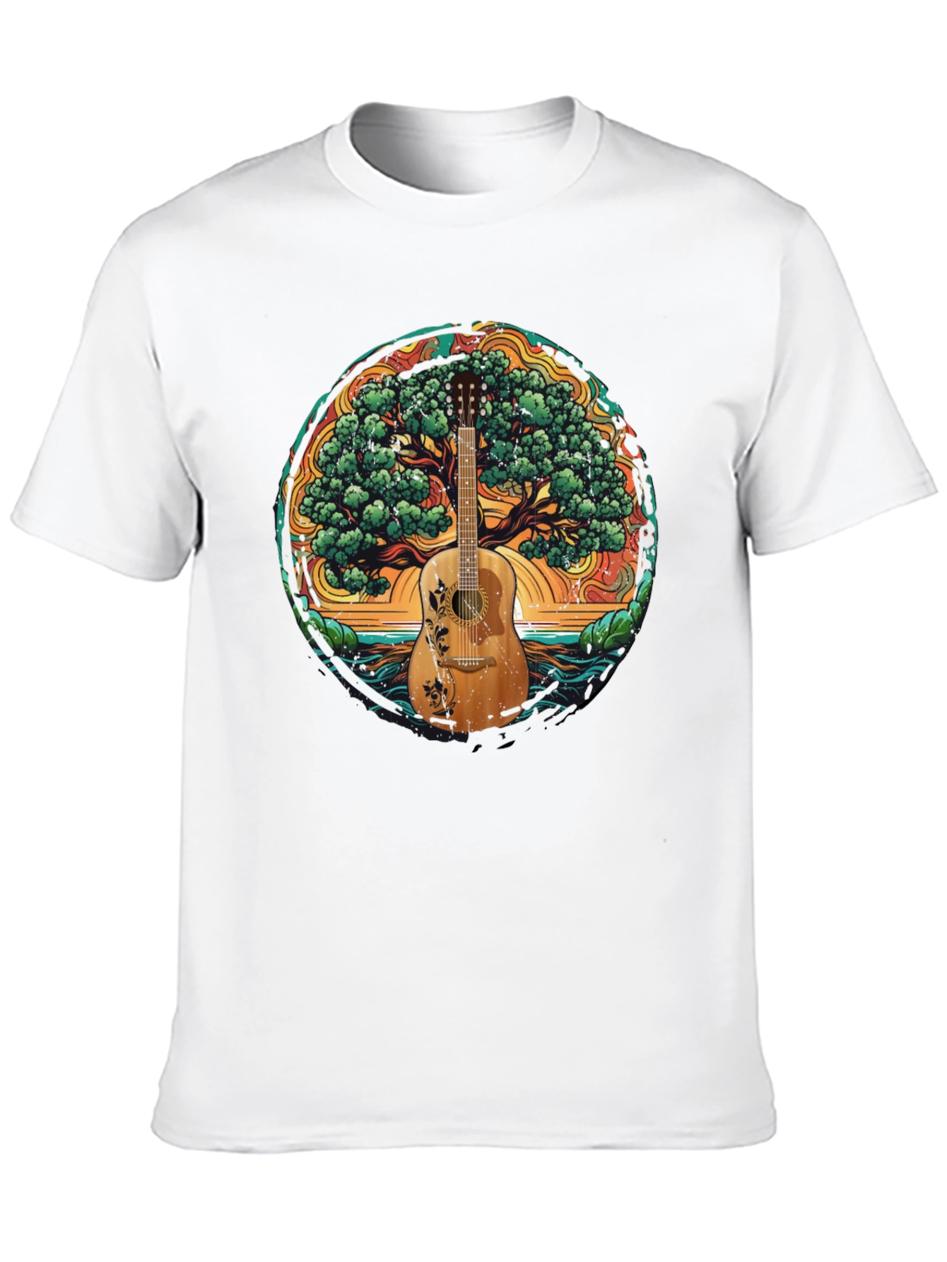 Guitar Tree of Life Black T-Shirt
