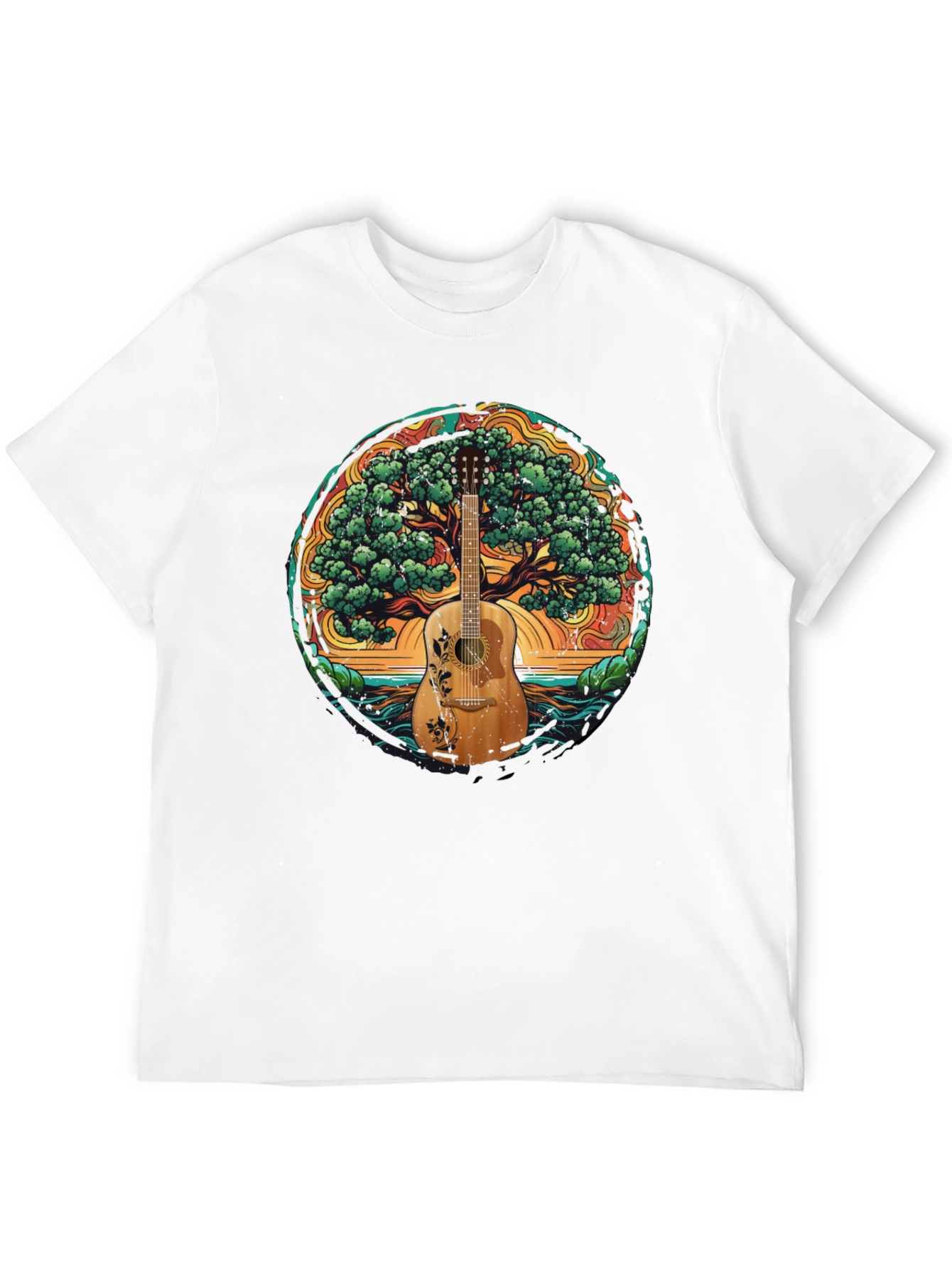 Guitar Tree of Life Black T-Shirt