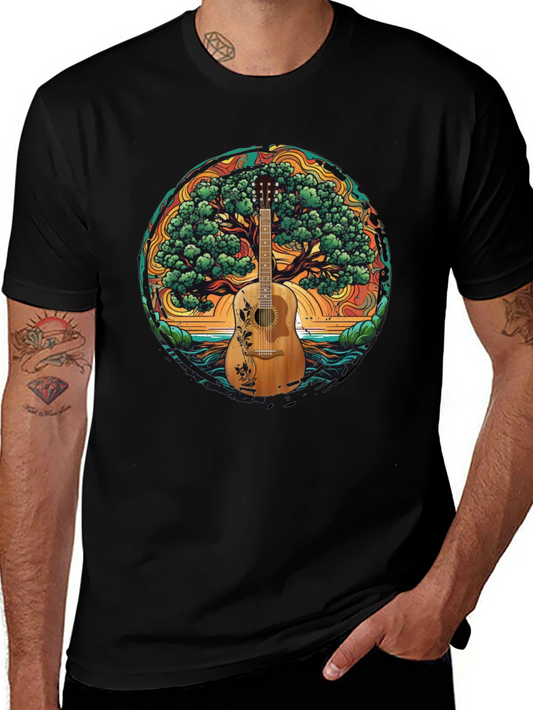 Guitar Tree of Life Black T-Shirt
