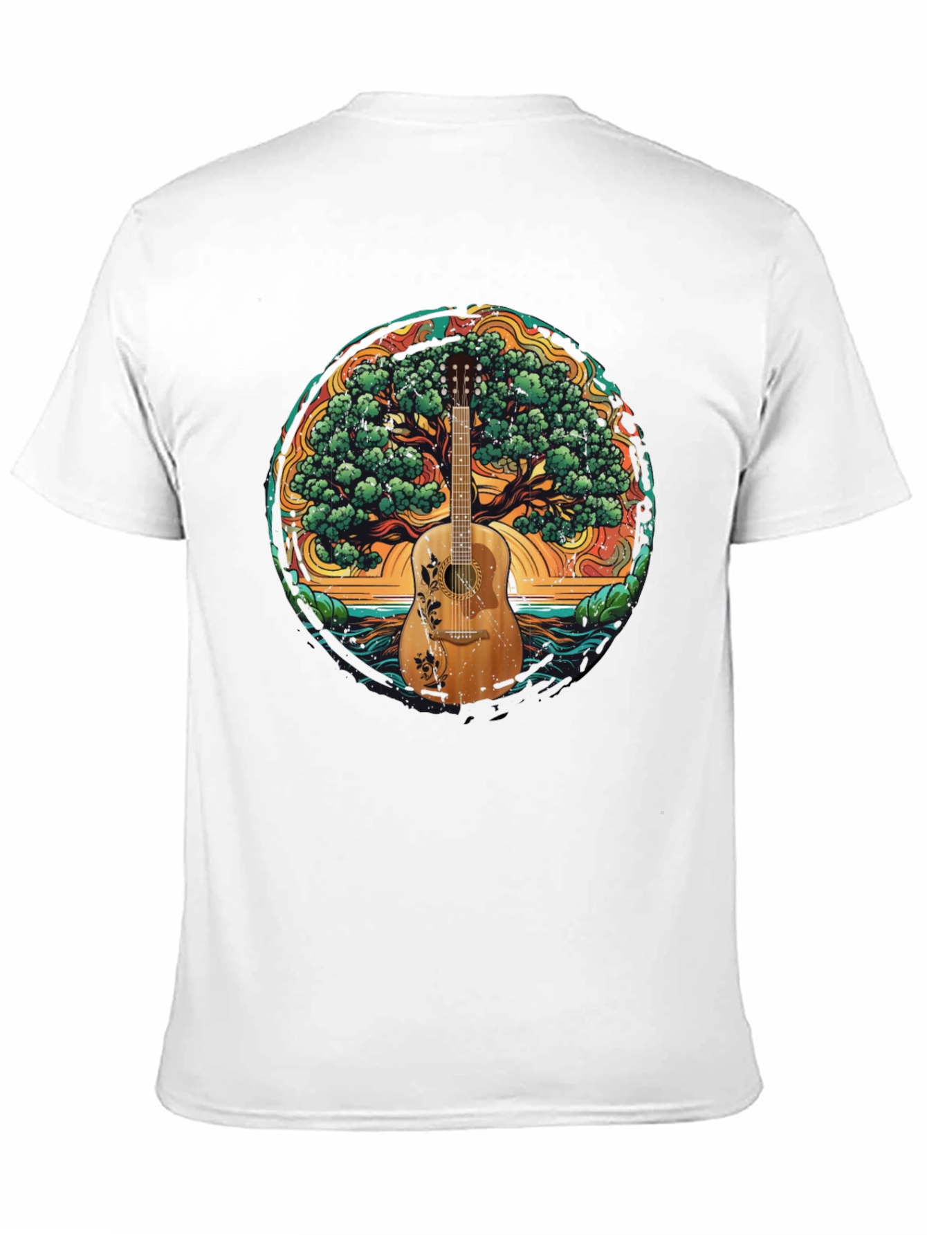 Guitar Tree of Life Black T-Shirt