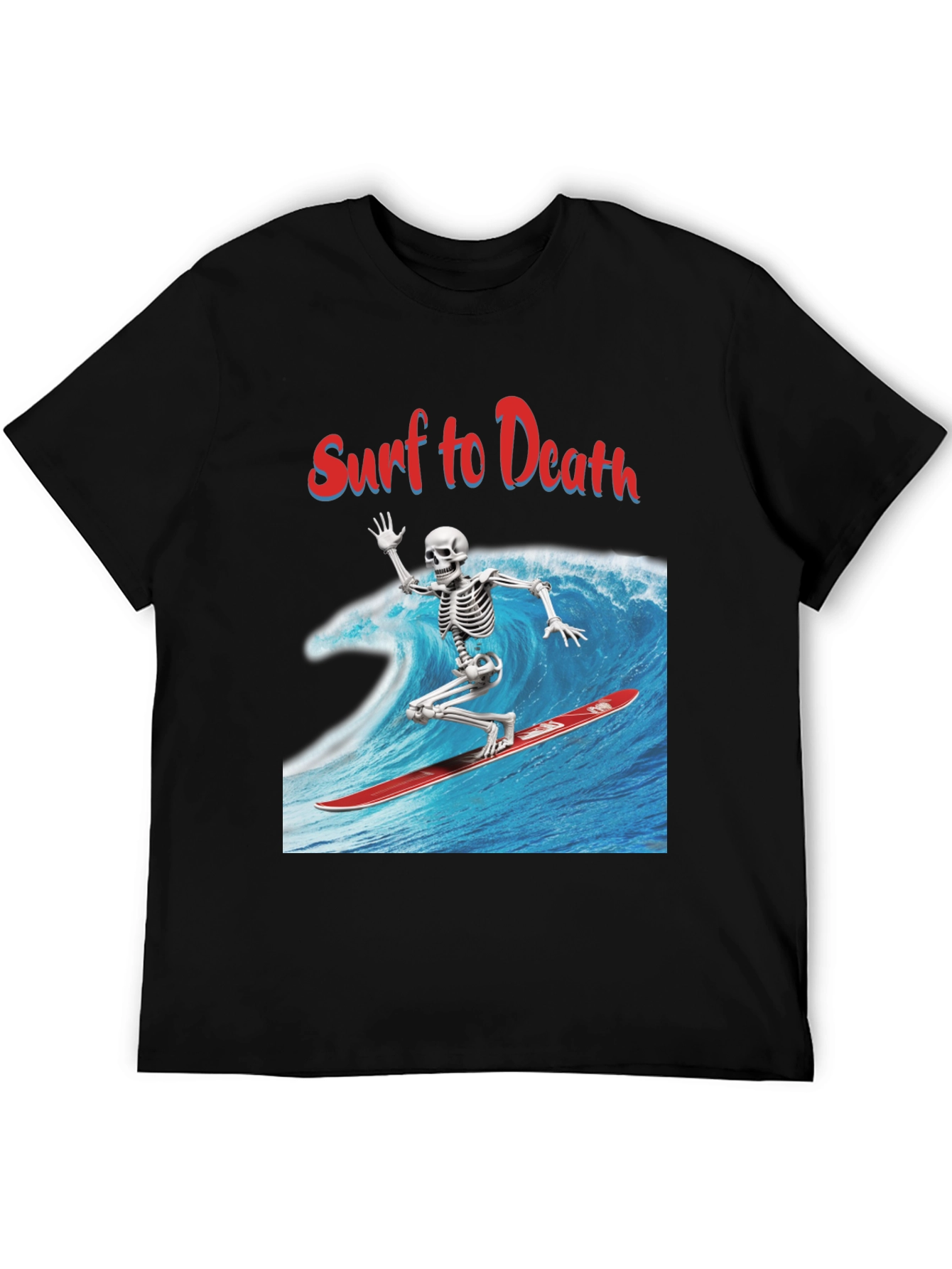 Surf to Death Graphic Tee - Ride the Wave!
