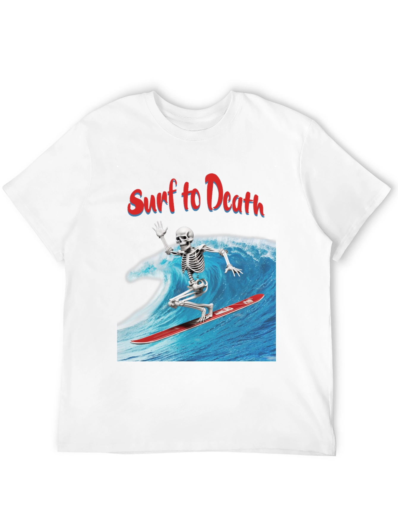 Surf to Death Graphic Tee - Ride the Wave!