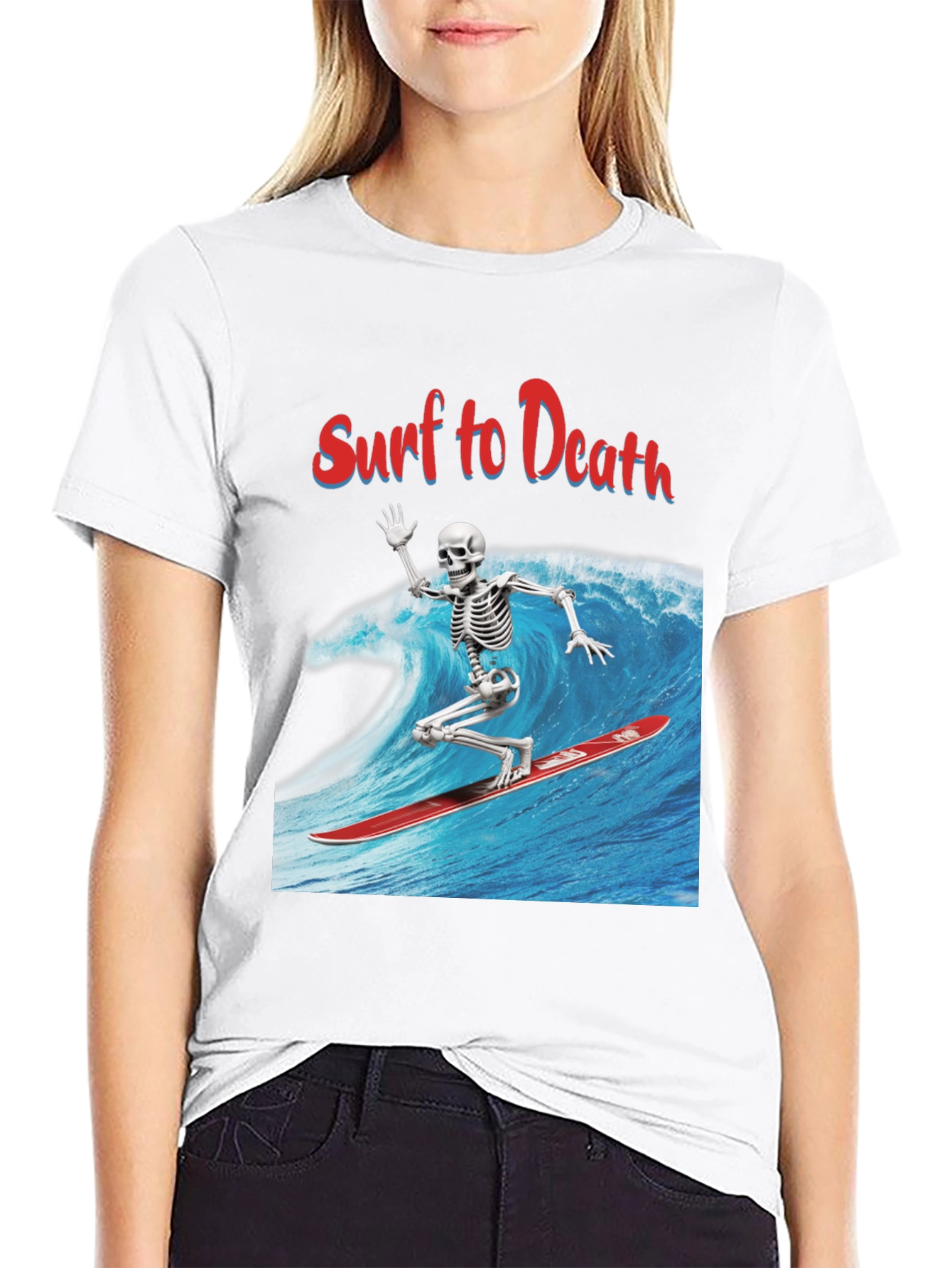 Surf to Death Graphic Tee - Ride the Wave!