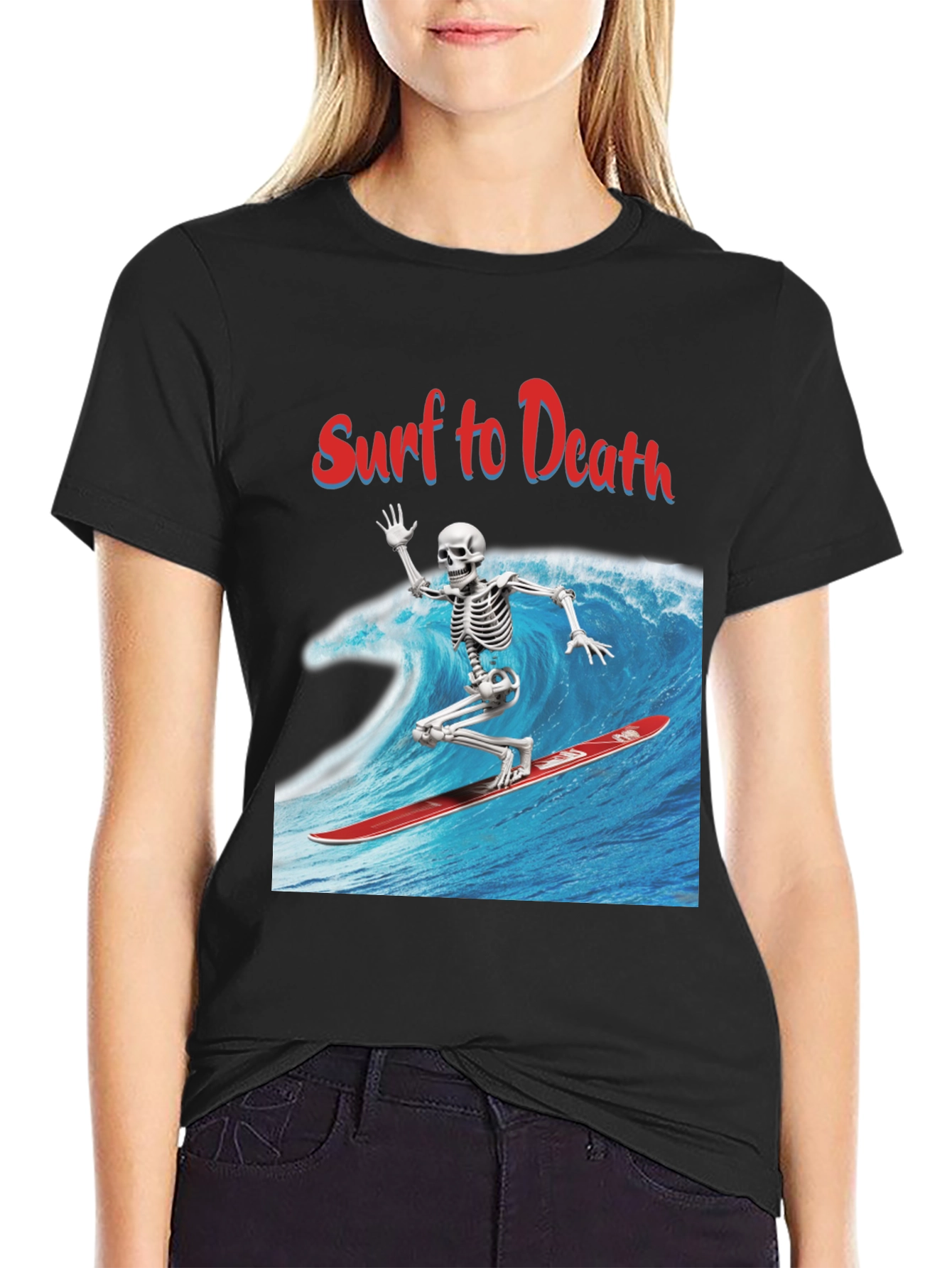 Surf to Death Graphic Tee - Ride the Wave!