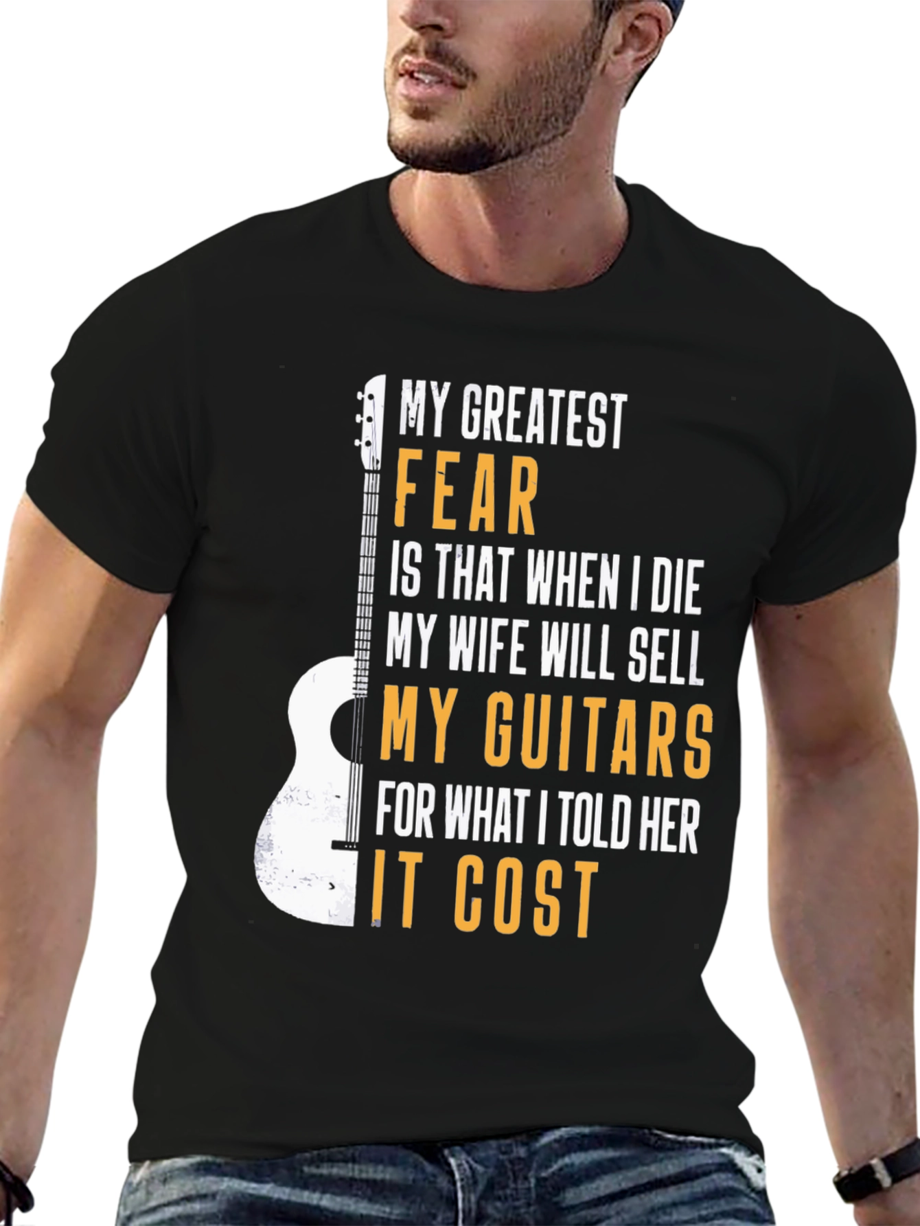 Guitar Lover T-Shirt: My Greatest Fear Funny Musician Tee