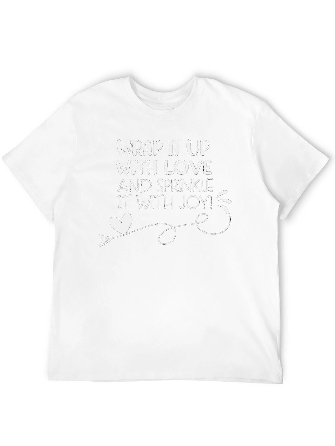 Wrap It Up With Love Black Graphic Tee