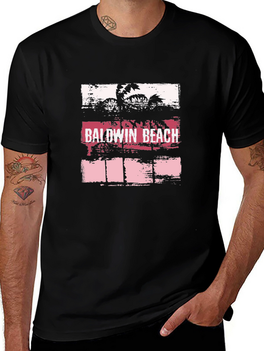 Baldwin Beach Graphic Tee - Tropical Palm Tree T-Shirt