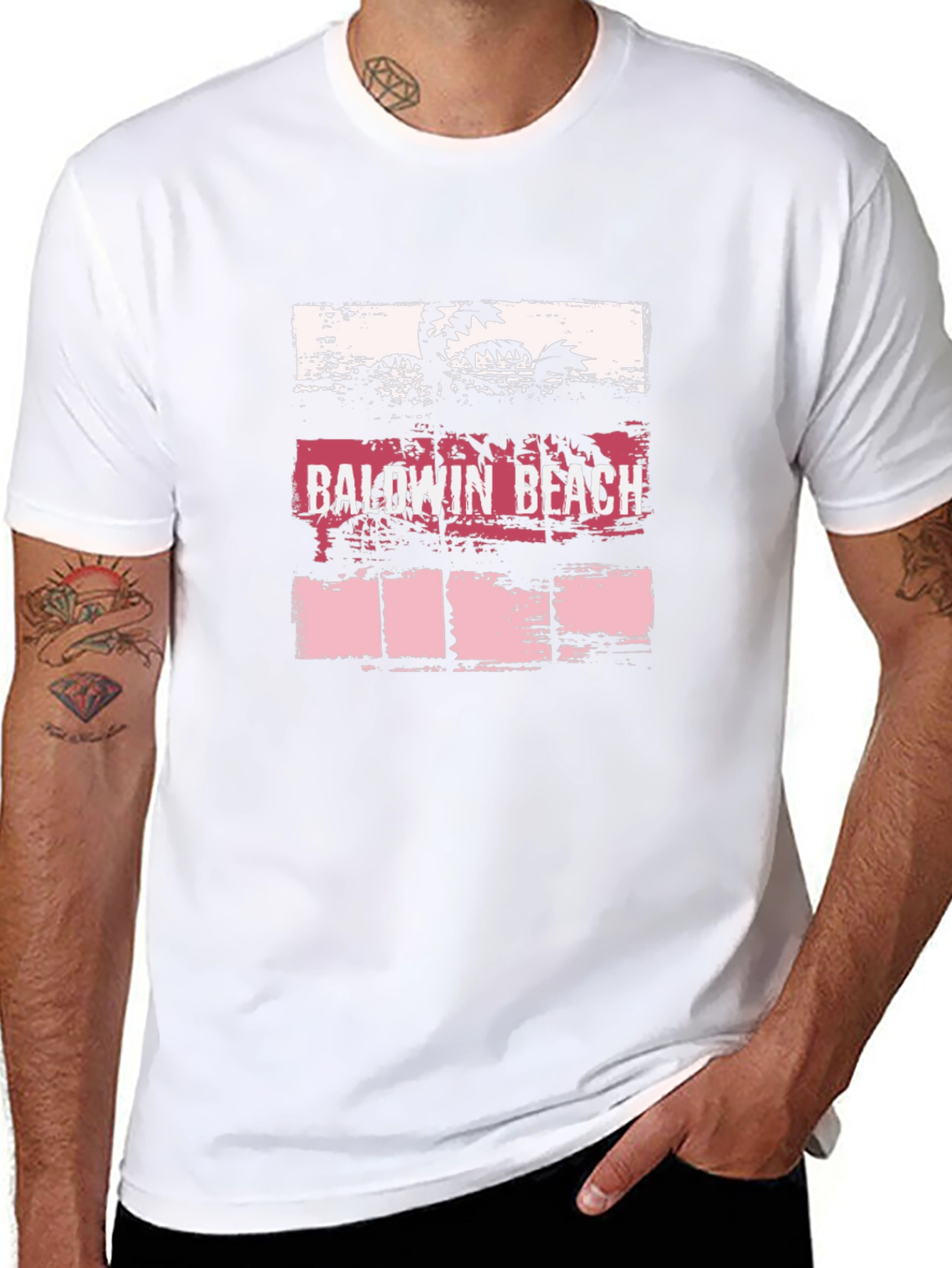Baldwin Beach Graphic Tee - Tropical Palm Tree T-Shirt