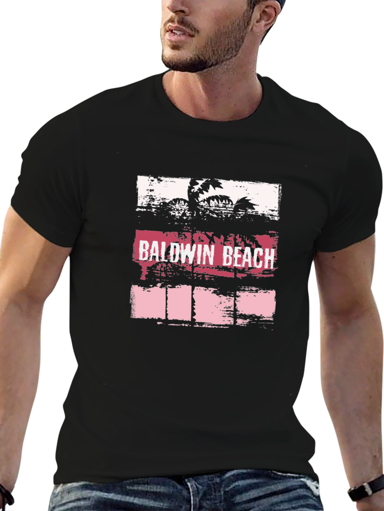 Baldwin Beach Graphic Tee - Tropical Palm Tree T-Shirt