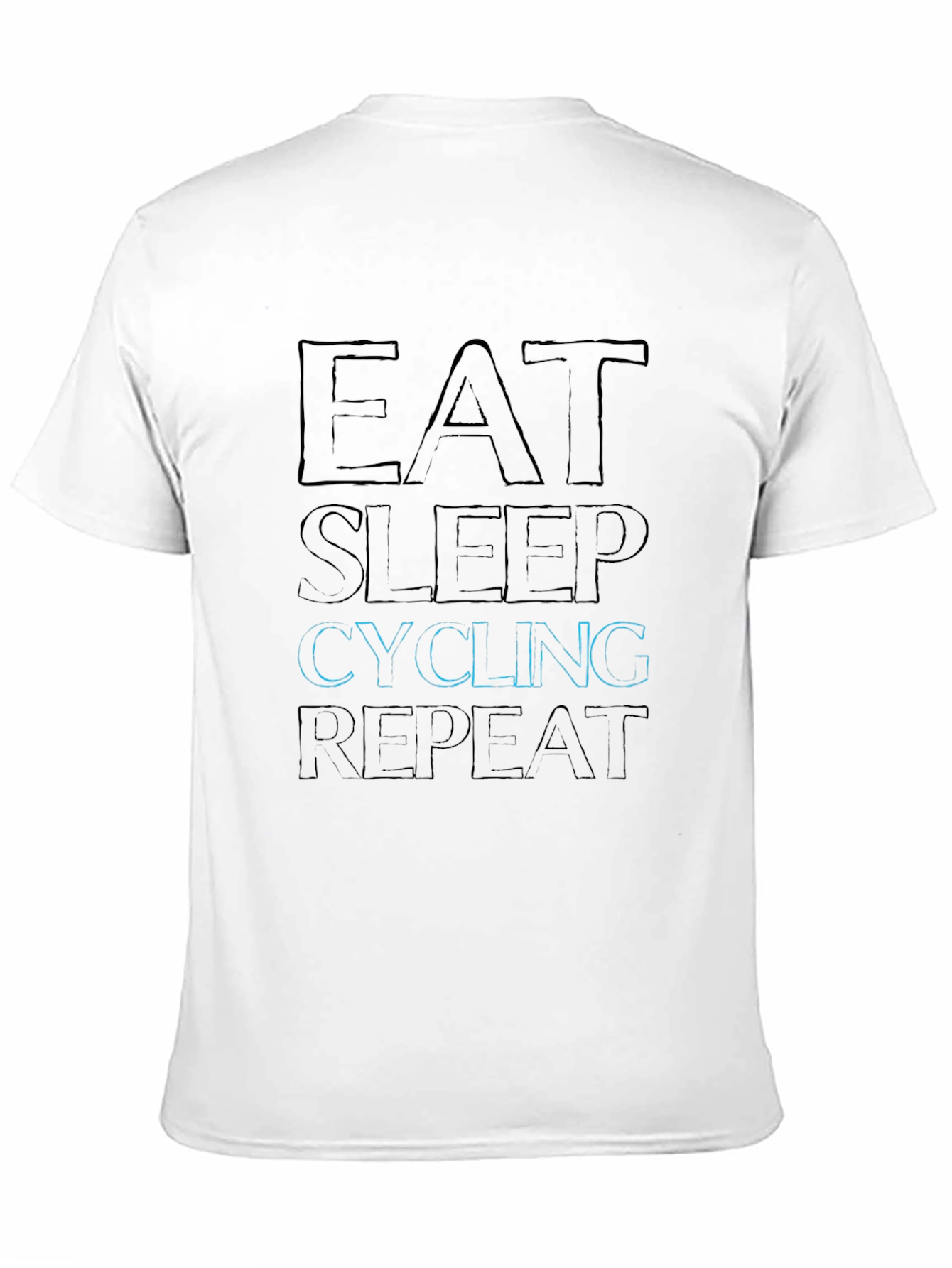 Eat Sleep Cycling Repeat Black T-Shirt
