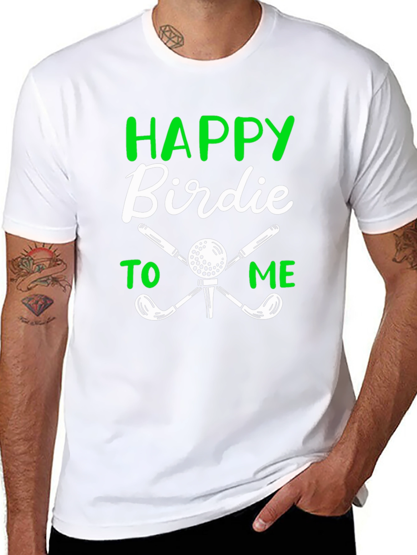 Happy Birdie Golf T-Shirt - Black