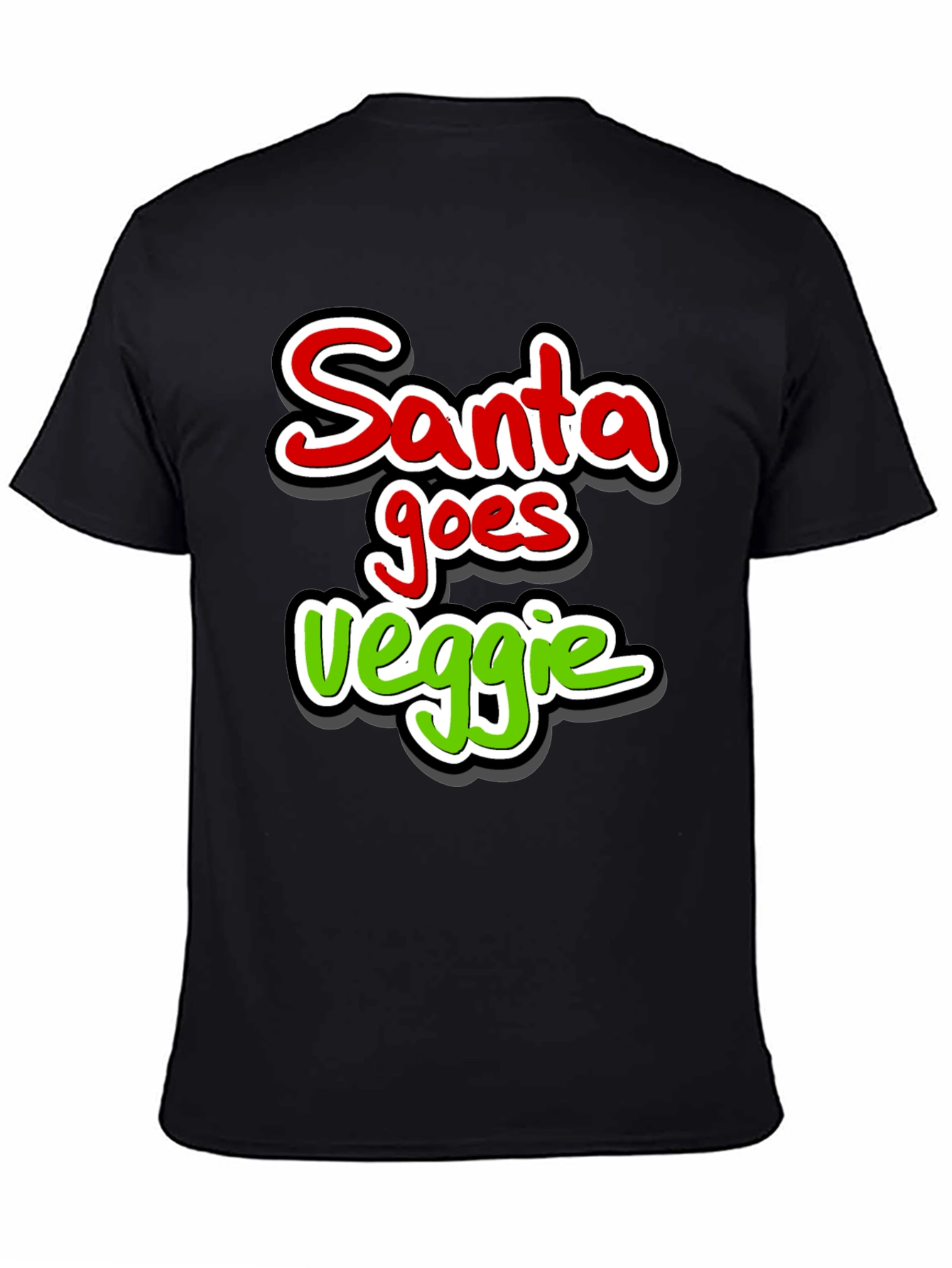 Santa Goes Veggie Funny Christmas T-Shirt