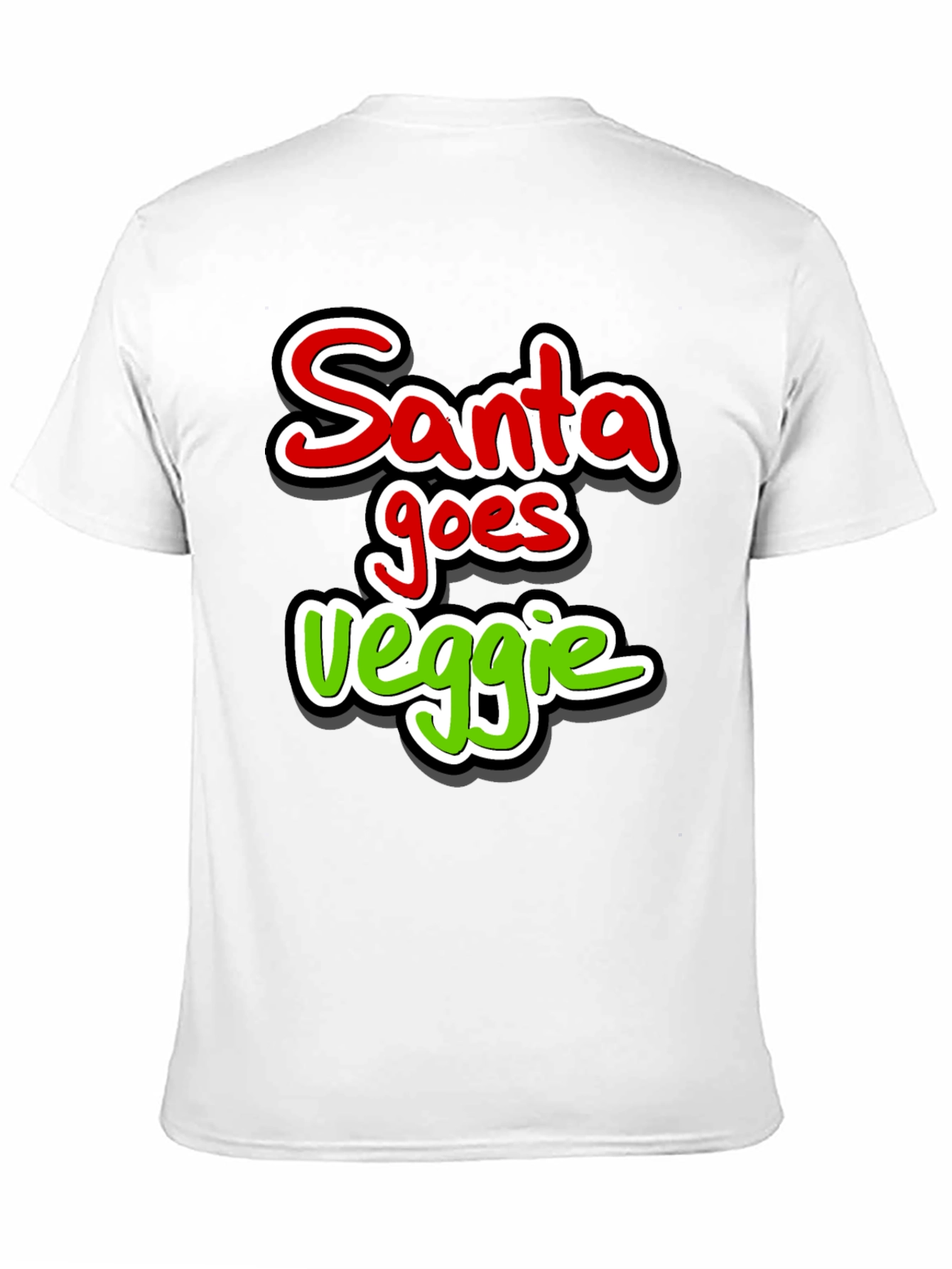 Santa Goes Veggie Funny Christmas T-Shirt