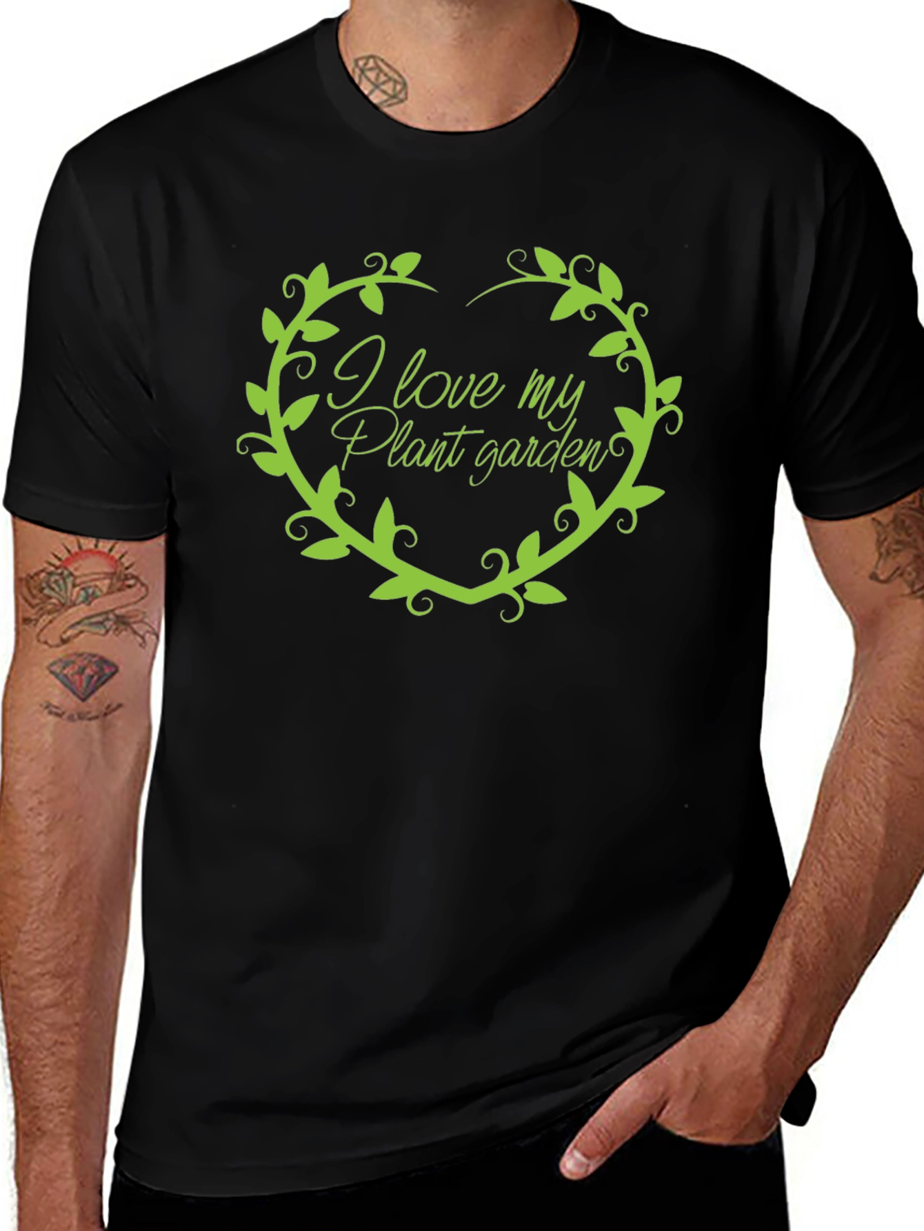 I Love My Plant Garden Black T-Shirt