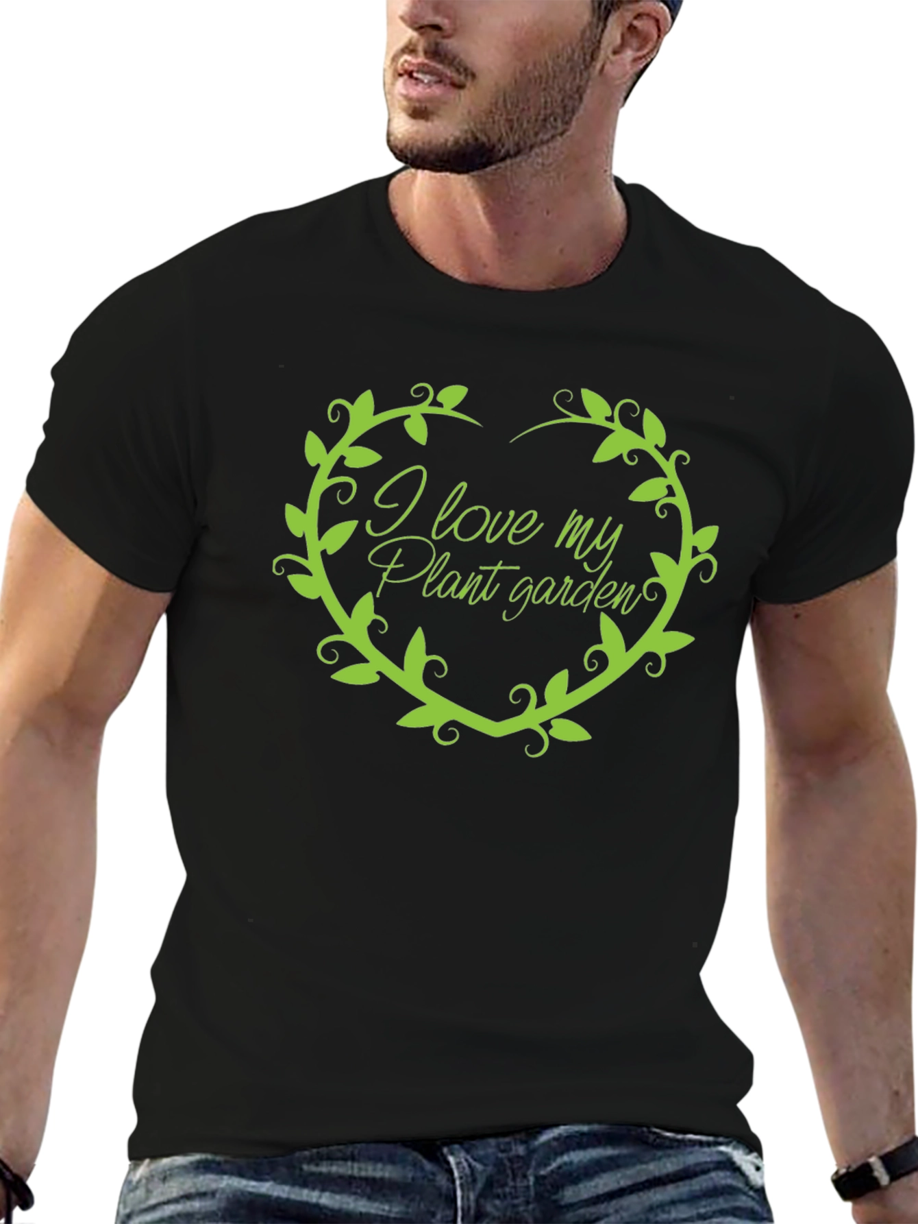 I Love My Plant Garden Black T-Shirt