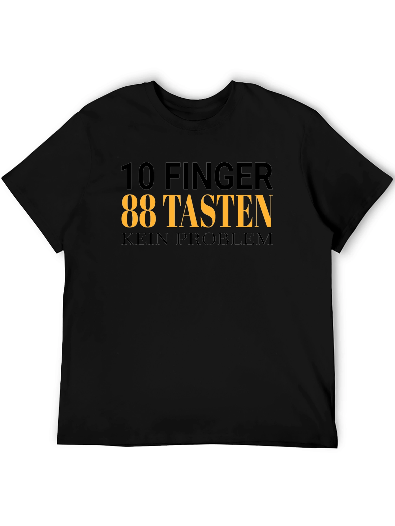 10 Fingers 88 Keys T-Shirt - Black Graphic Tee