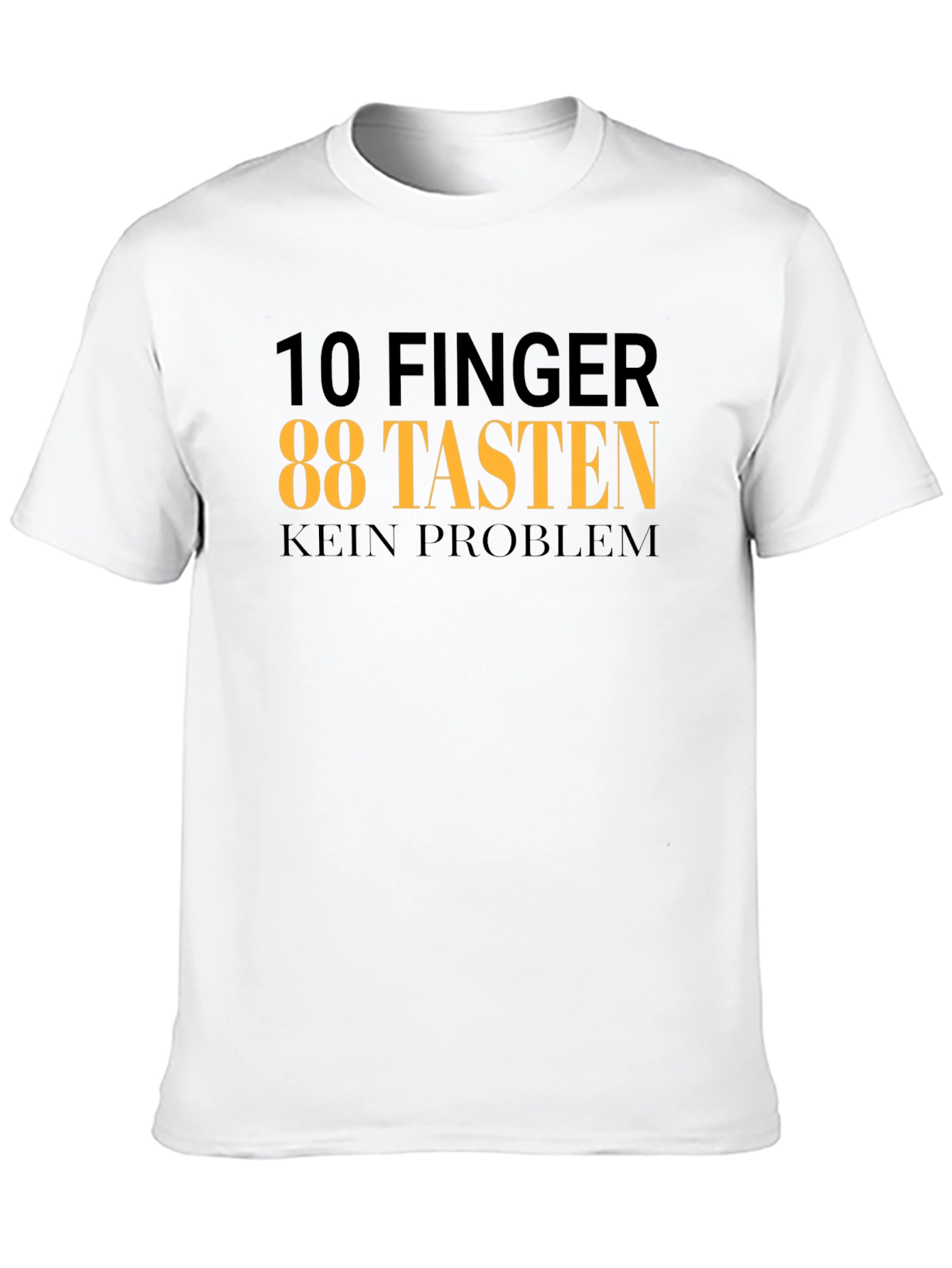 10 Fingers 88 Keys T-Shirt - Black Graphic Tee