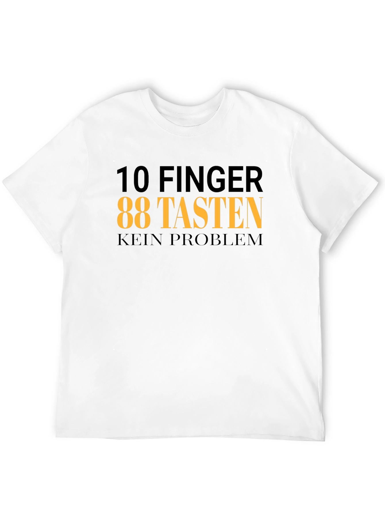 10 Fingers 88 Keys T-Shirt - Black Graphic Tee