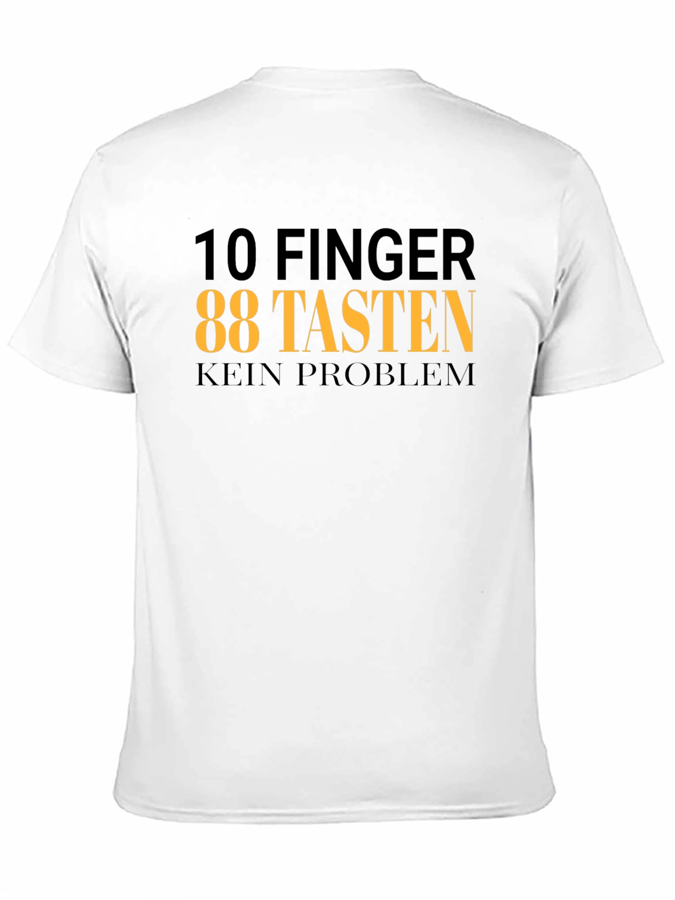 10 Fingers 88 Keys T-Shirt - Black Graphic Tee