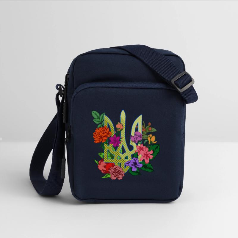 Ukrainian heraldry trident tryzub with blooming