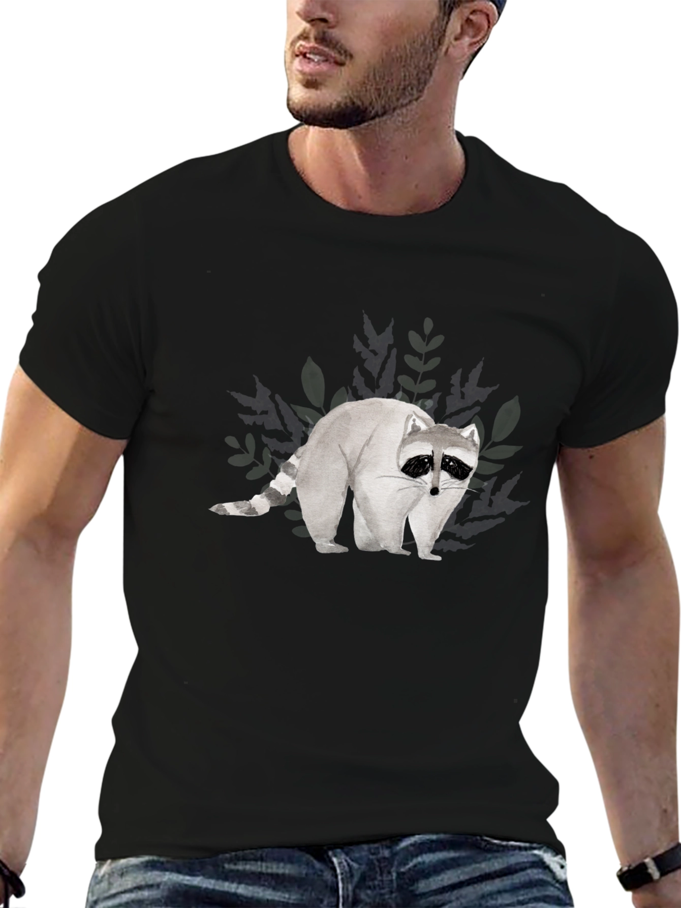 Raccoon Graphic T-Shirt - Casual Style