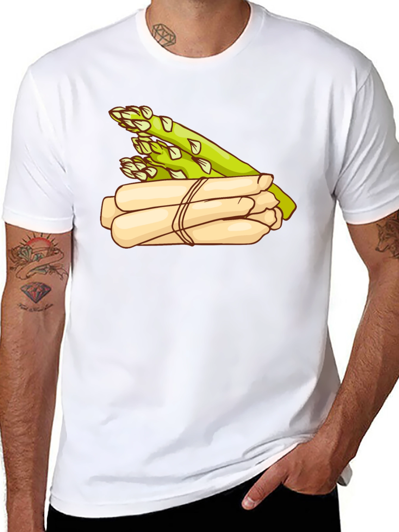 Asparagus Graphic Print T-Shirt - Foodie Fashion