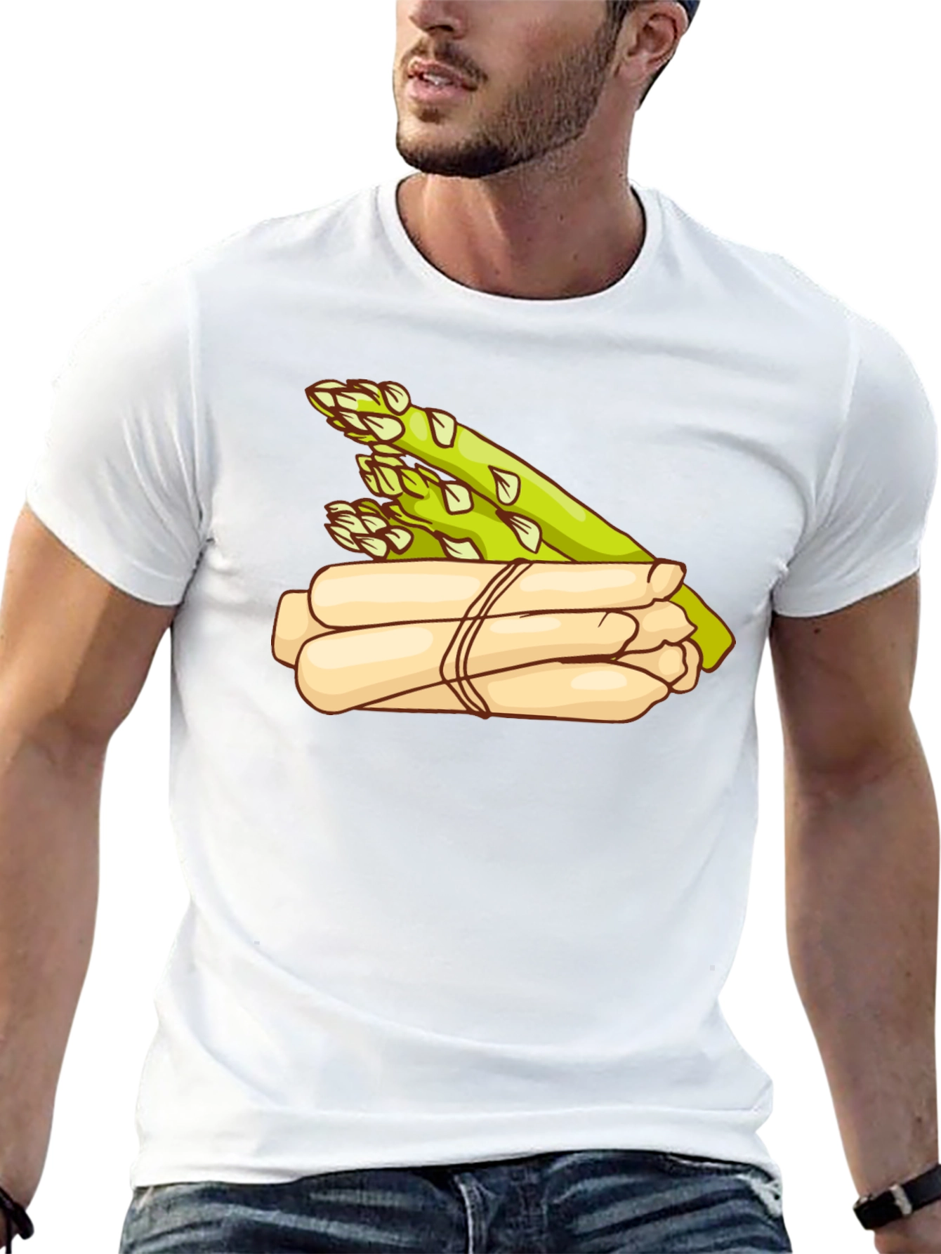 Asparagus Graphic Print T-Shirt - Foodie Fashion