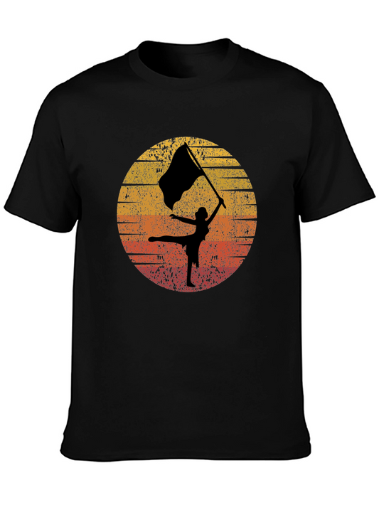 Color Guard Silhouette Sunset Graphic Tee