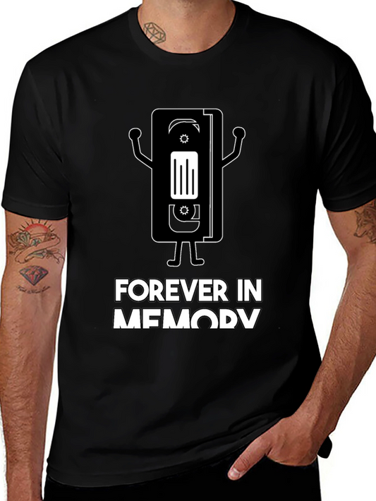 Forever in Memory Retro VHS Tape Black T-Shirt
