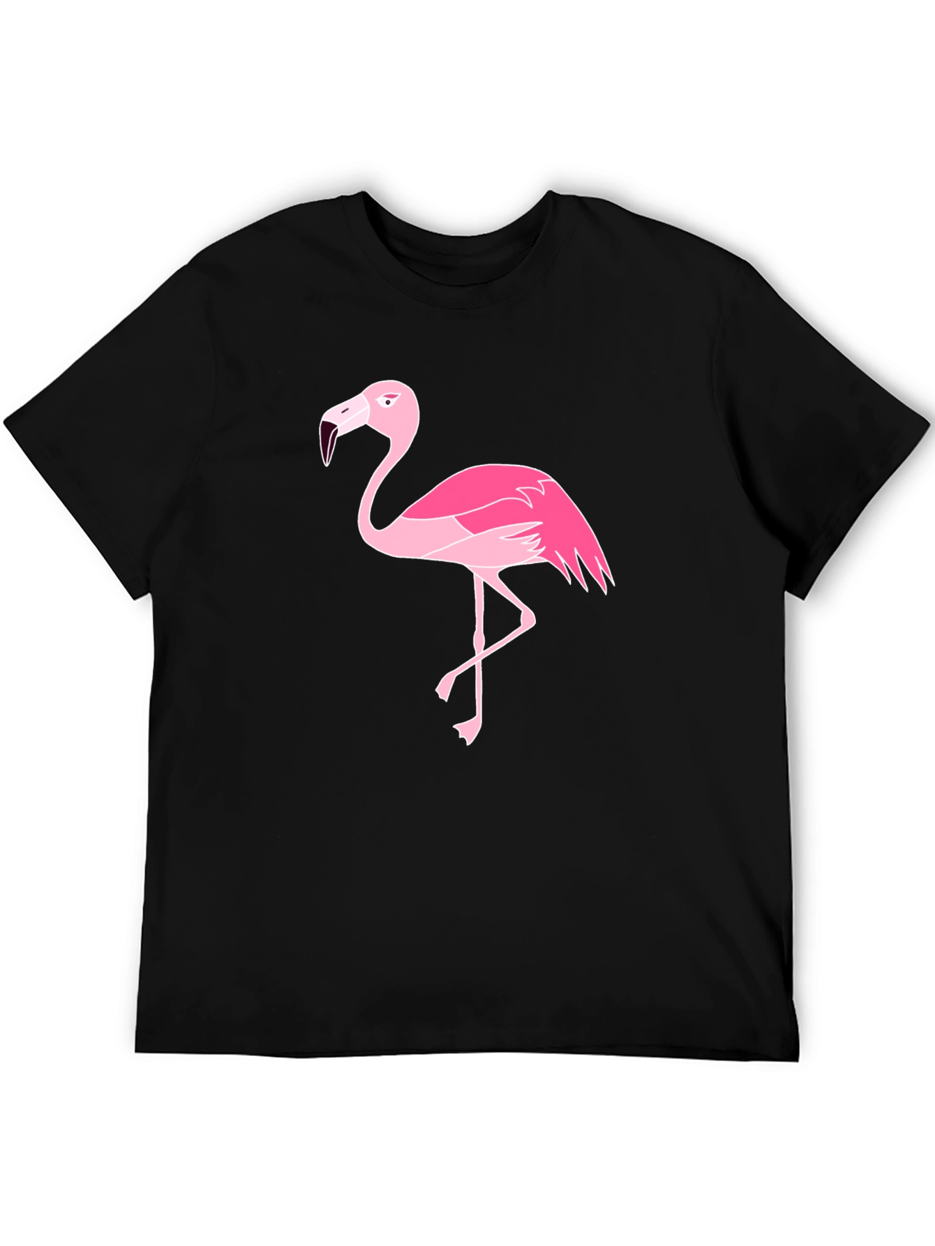 Pink Flamingo Graphic Tee - Classic Black T-Shirt