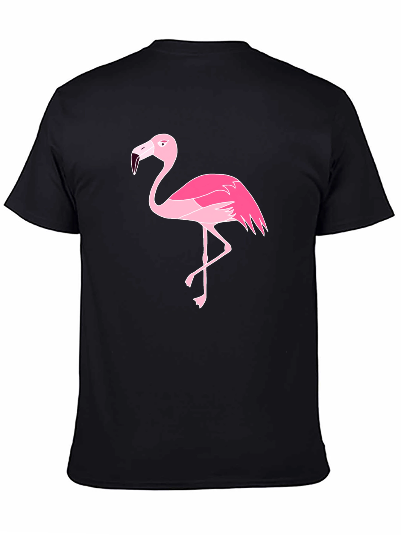 Pink Flamingo Graphic Tee - Classic Black T-Shirt