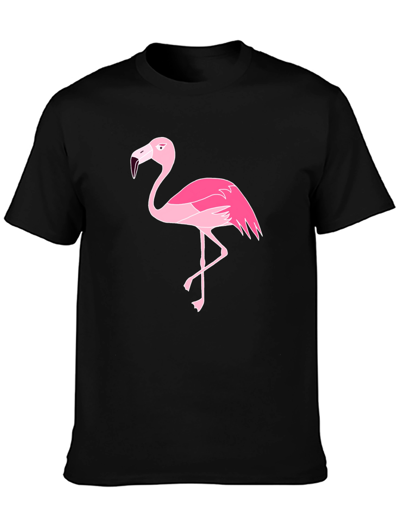 Pink Flamingo Graphic Tee - Classic Black T-Shirt