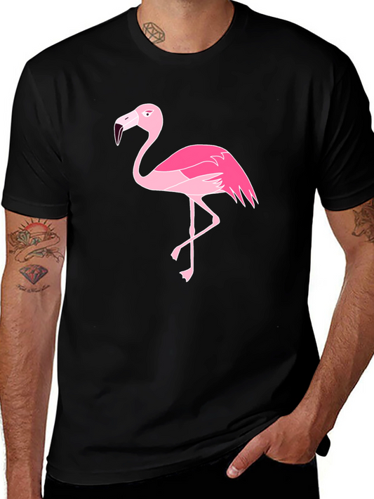 Pink Flamingo Graphic Tee - Classic Black T-Shirt
