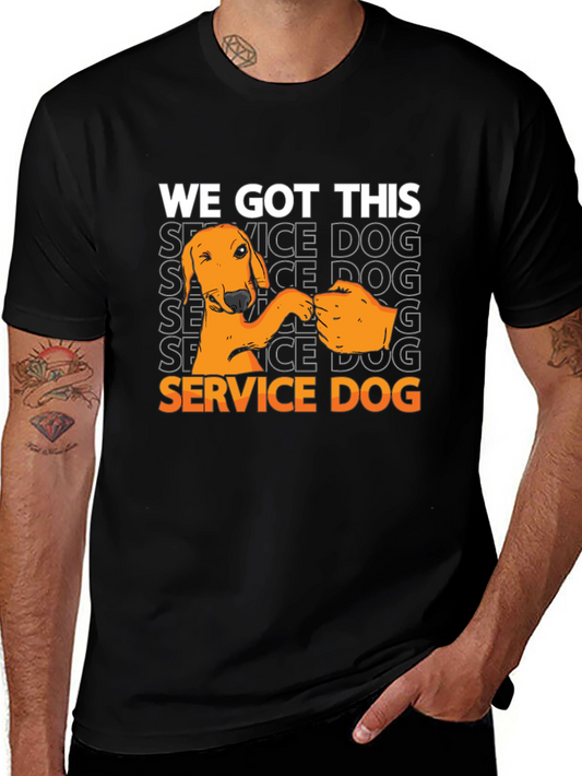 Service Dog T-Shirt: We Got This Dog Fist Bump Graphic Tee
