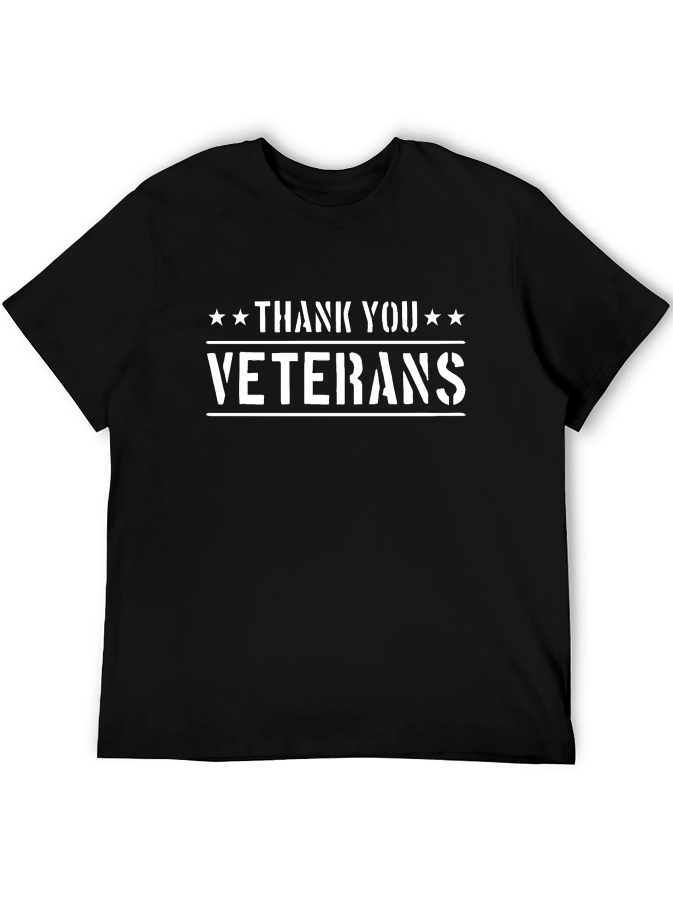 Thank You Veterans Graphic Tee - Black