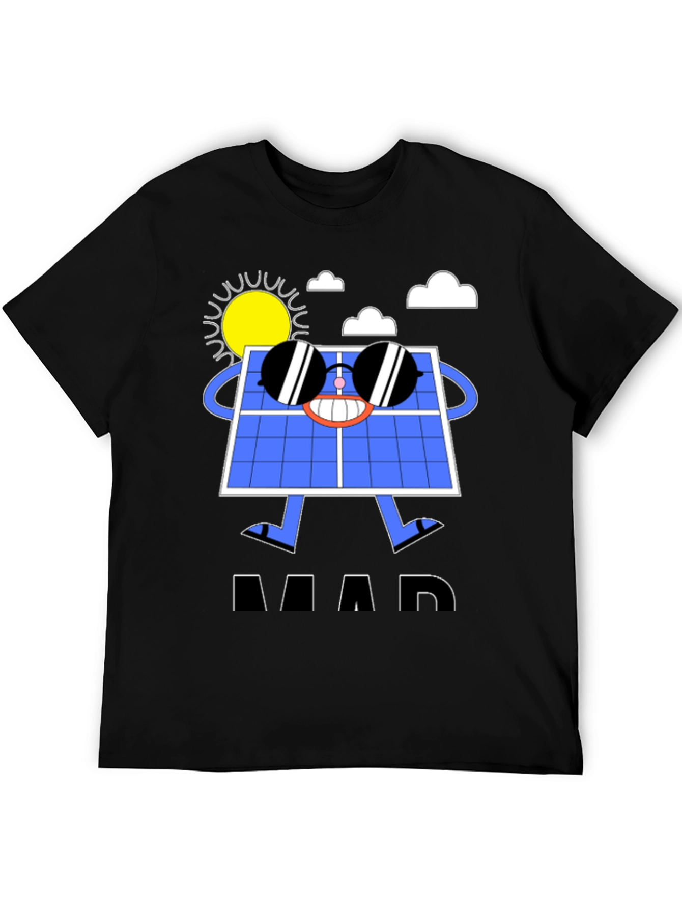 Solar Panel Cartoon Graphic T-Shirt