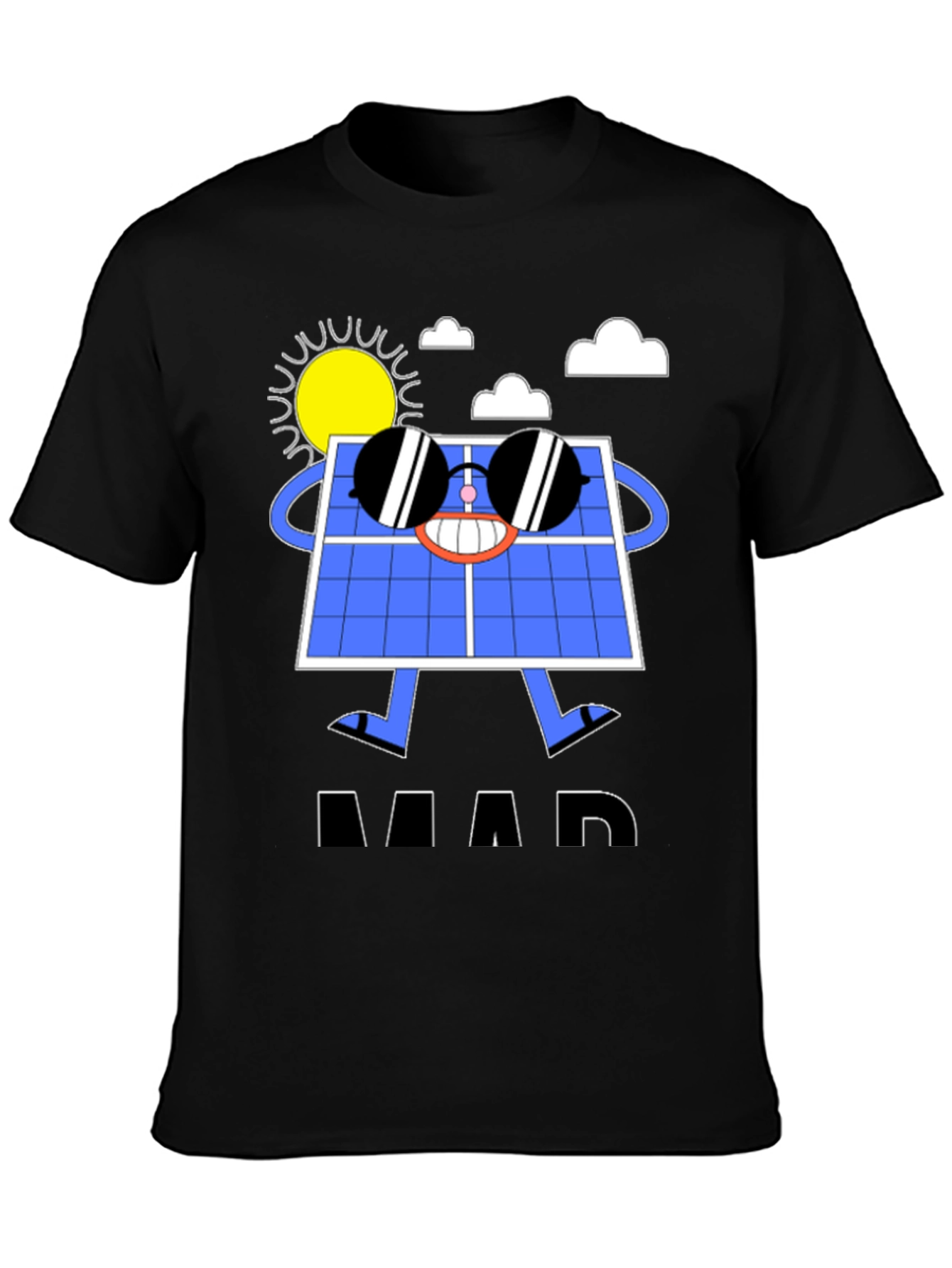 Solar Panel Cartoon Graphic T-Shirt