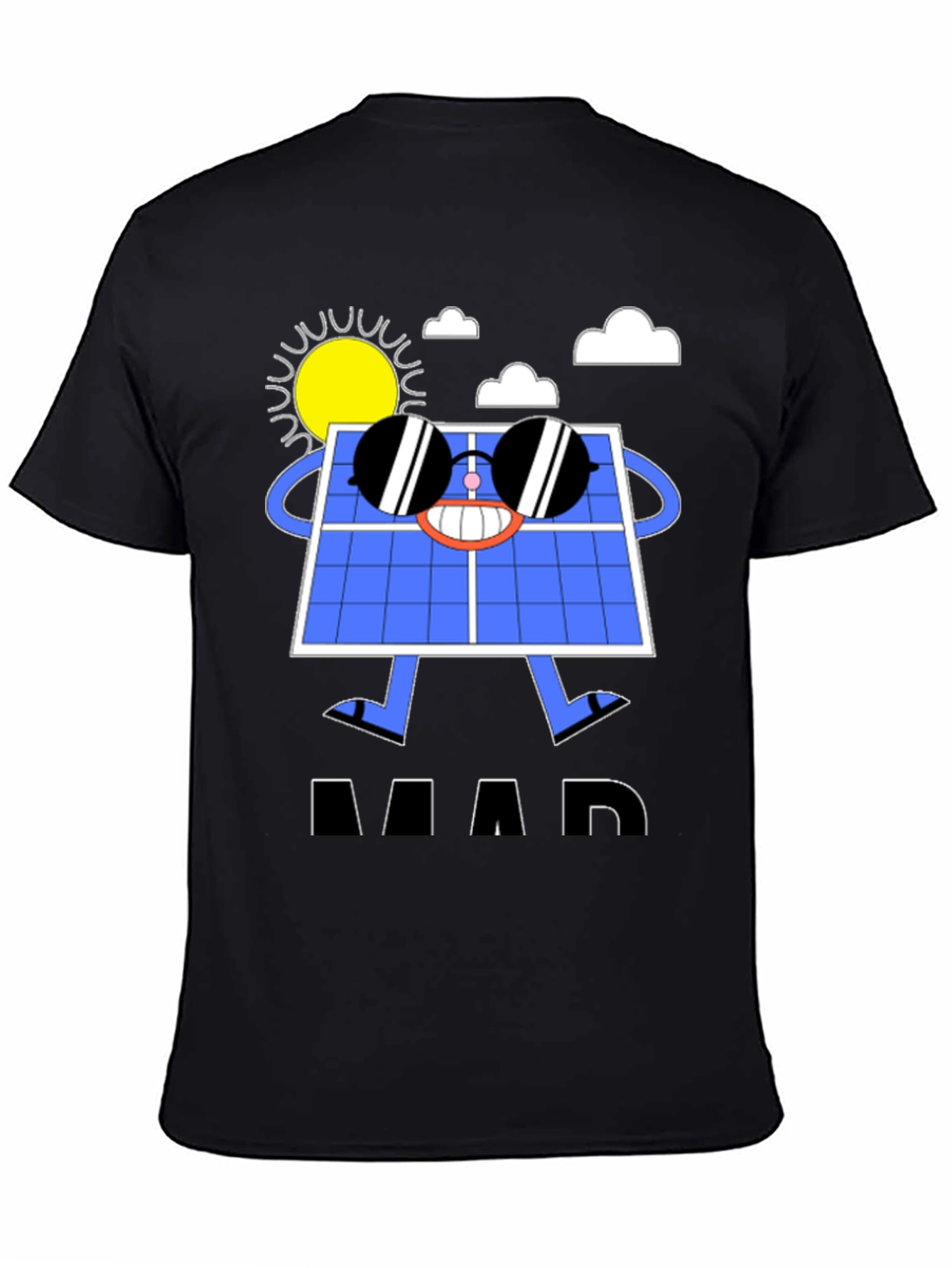 Solar Panel Cartoon Graphic T-Shirt