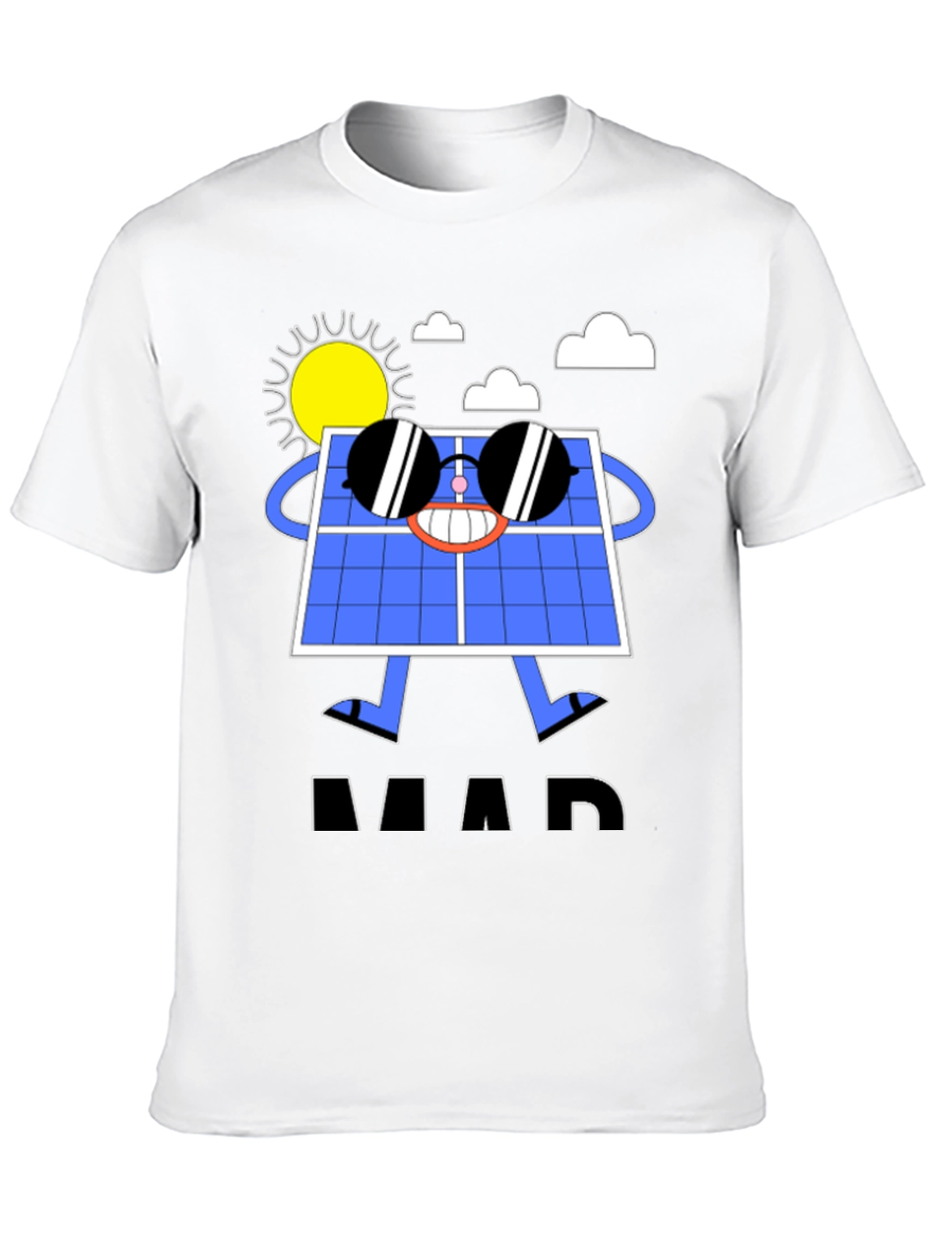 Solar Panel Cartoon Graphic T-Shirt