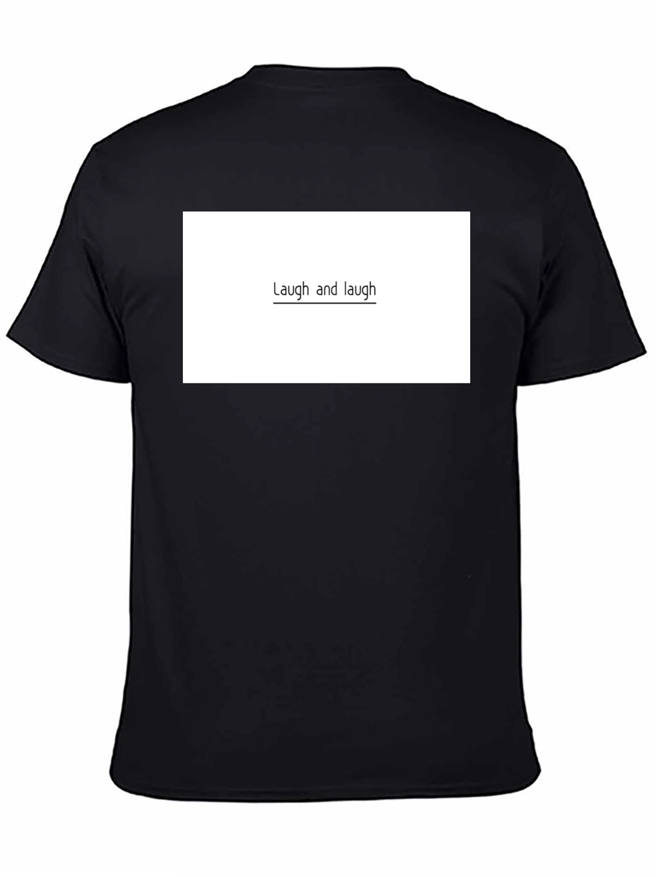 Laugh and Laugh Graphic Tee - Unisex Black T-Shirt